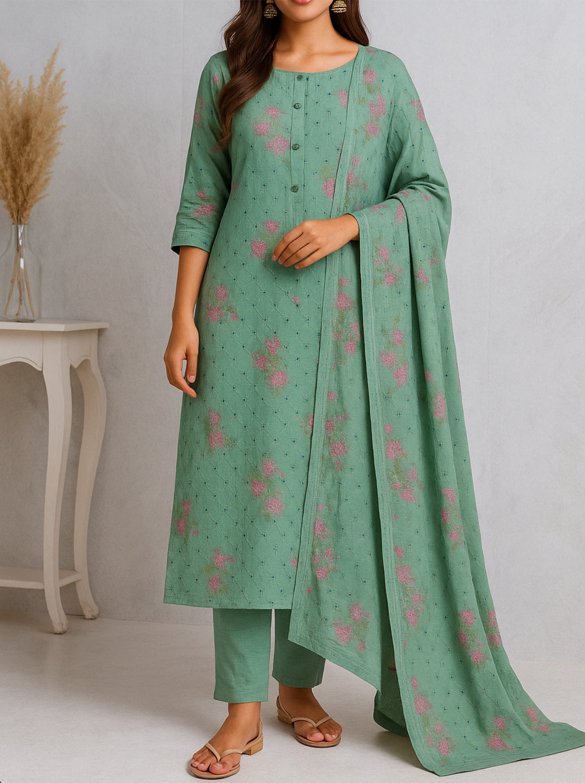 3pc lawn Embroidery