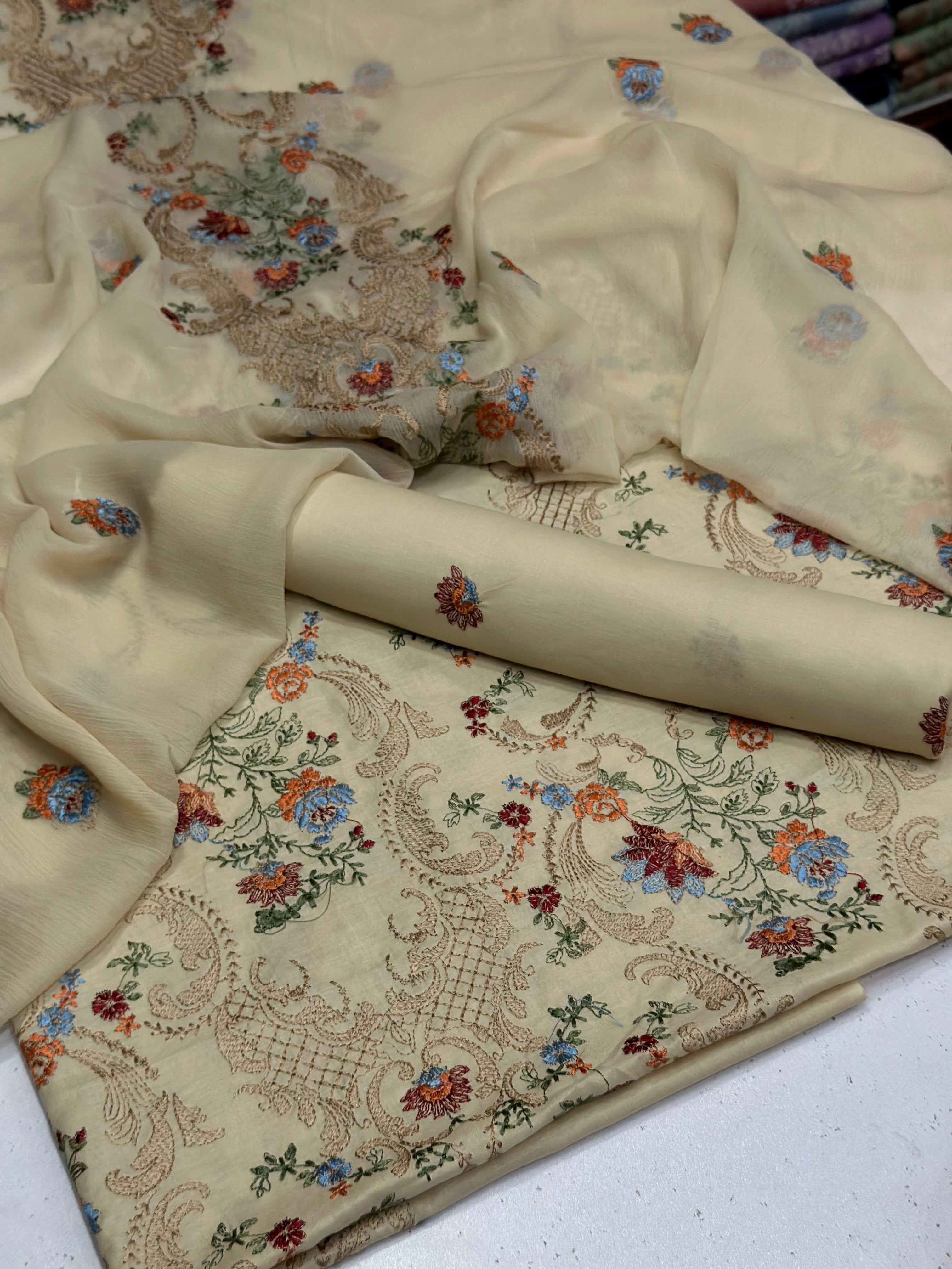 3pc lawn Embroidery