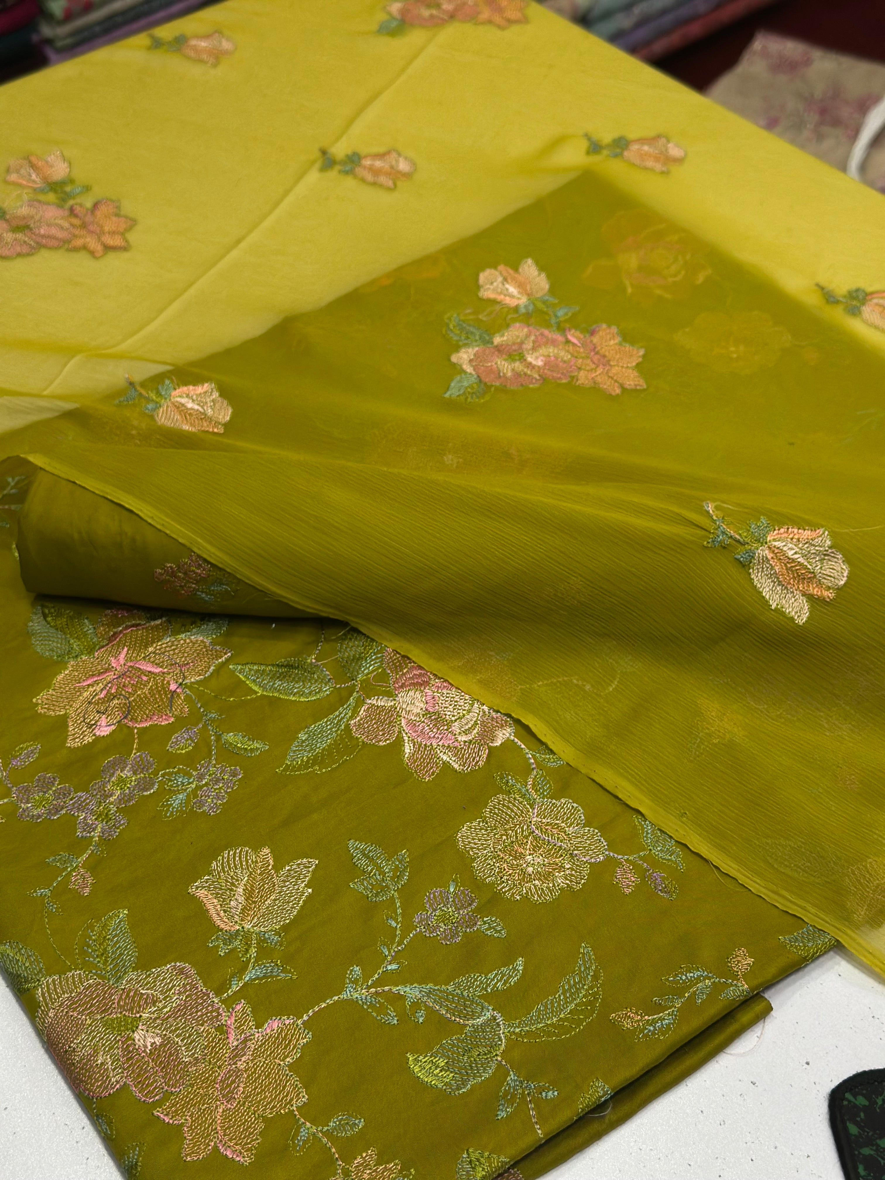 3pc lawn Embroidery