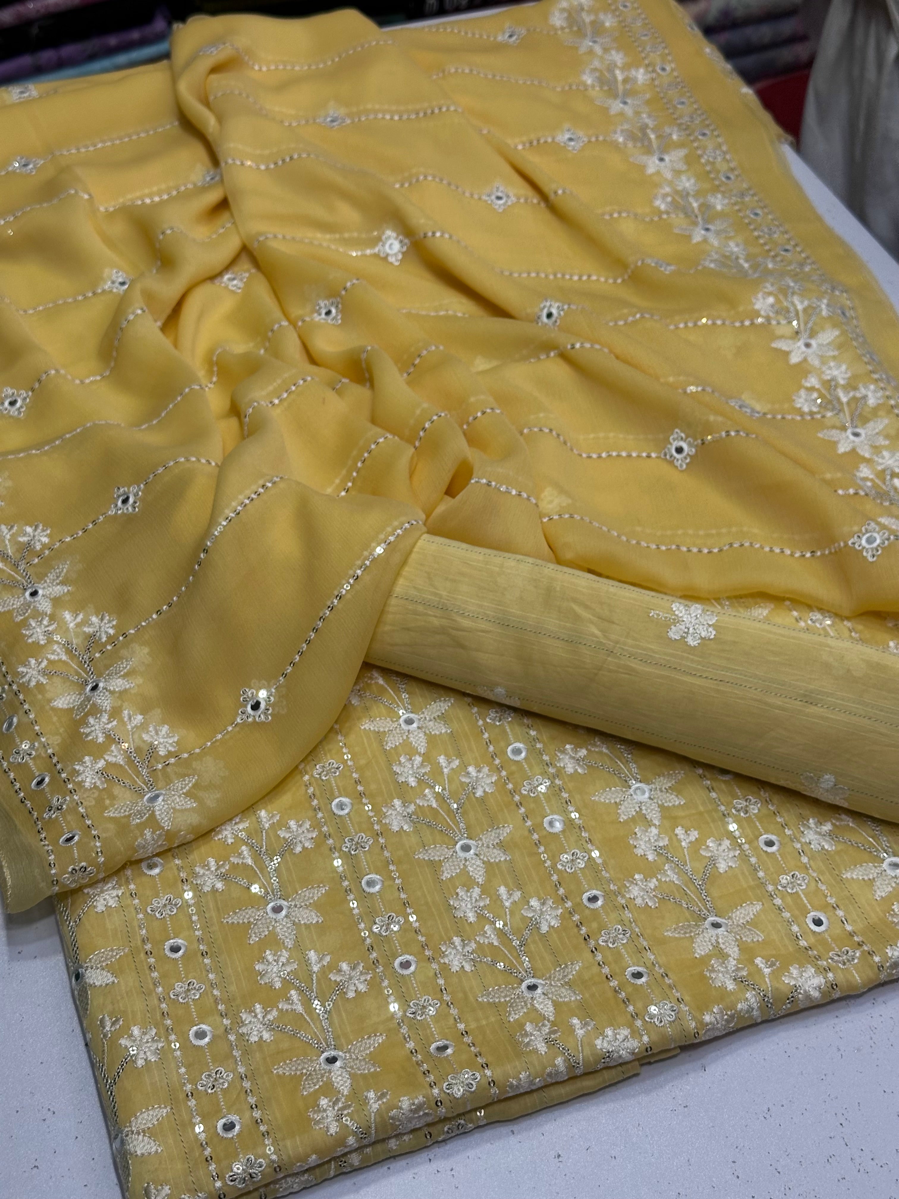 3pc lawn Embroidery