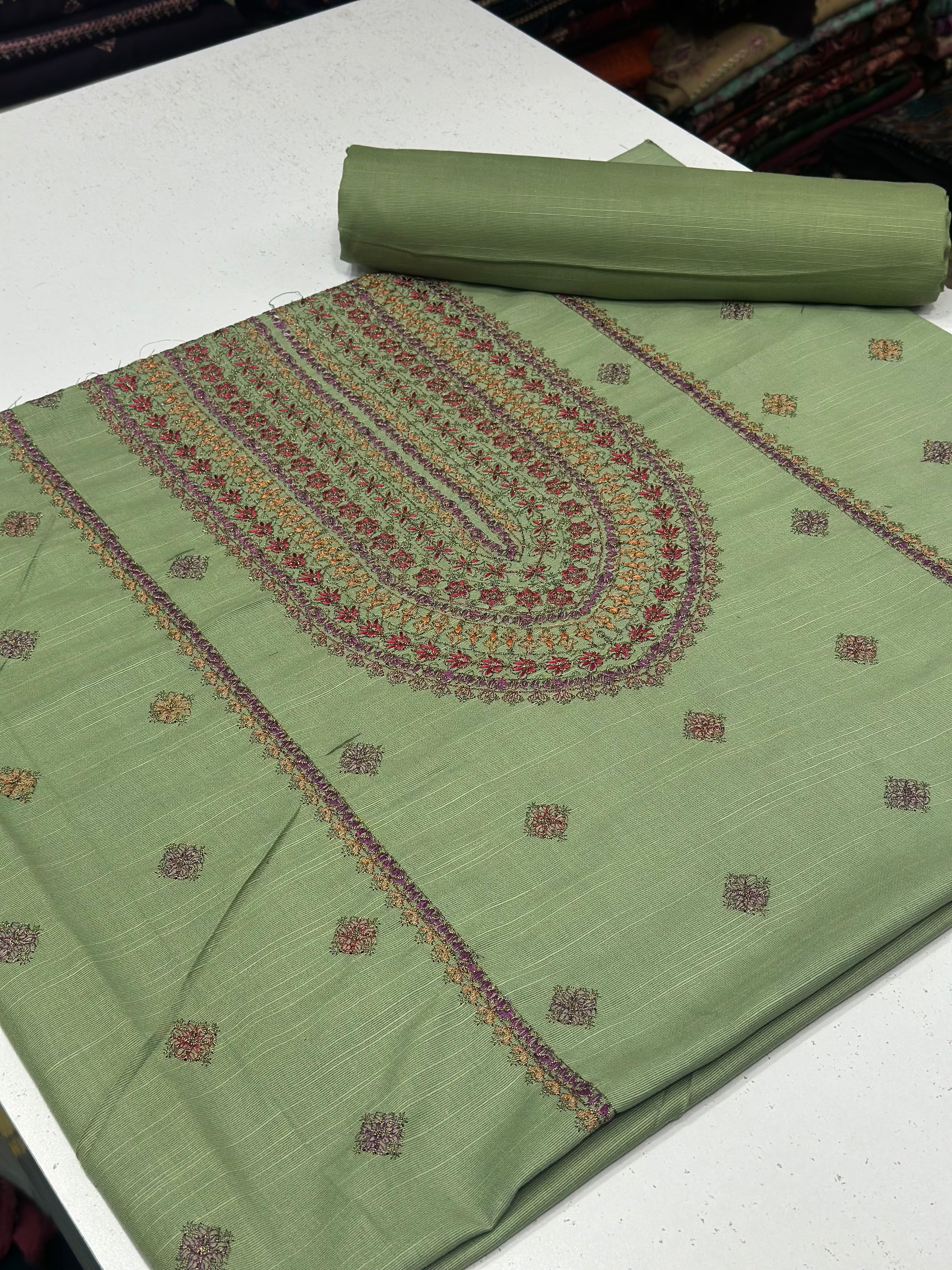 2pc Khaddar Embroidery