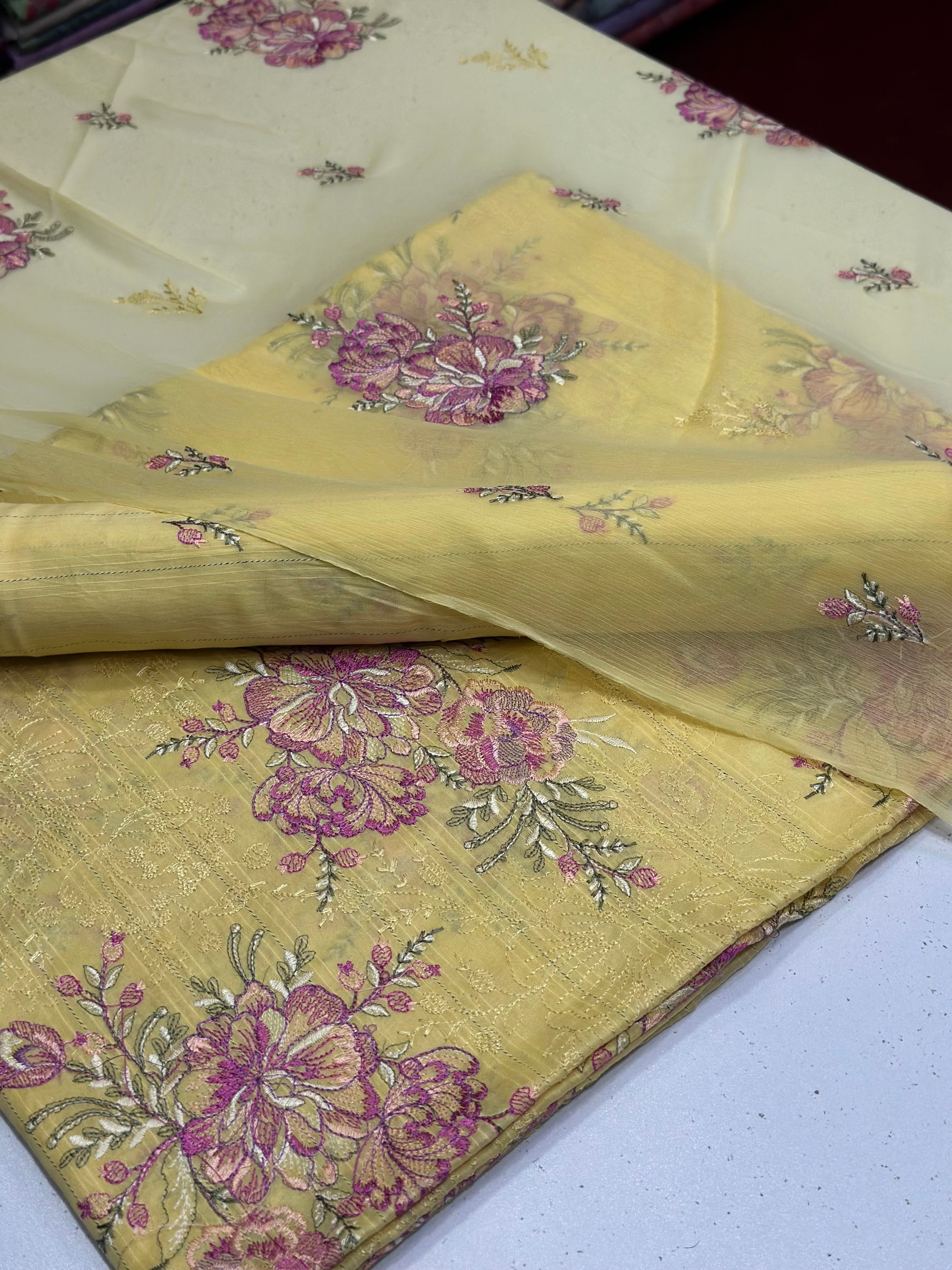 3pc lawn Embroidery