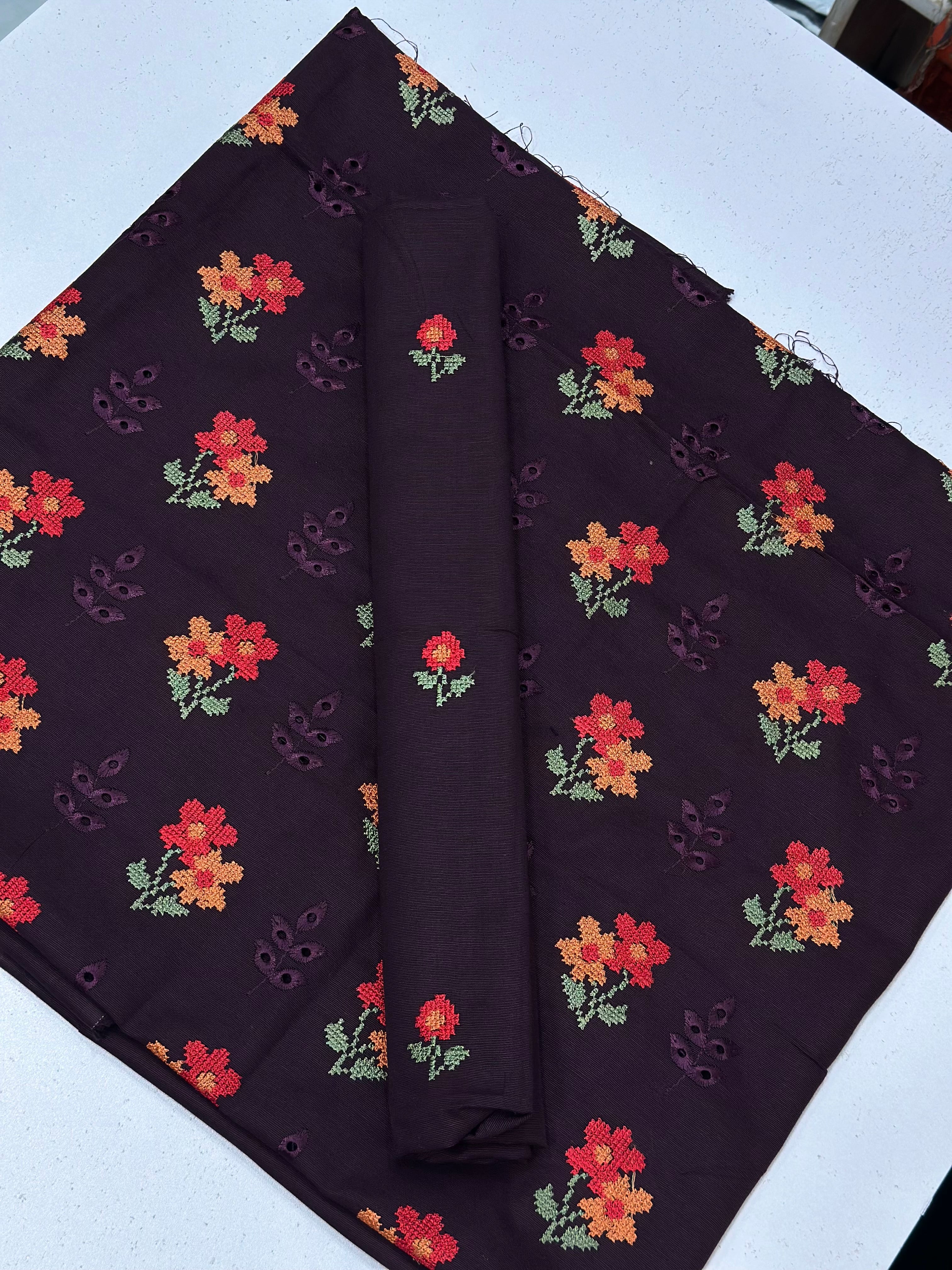 2pc Khaddar Embroidery