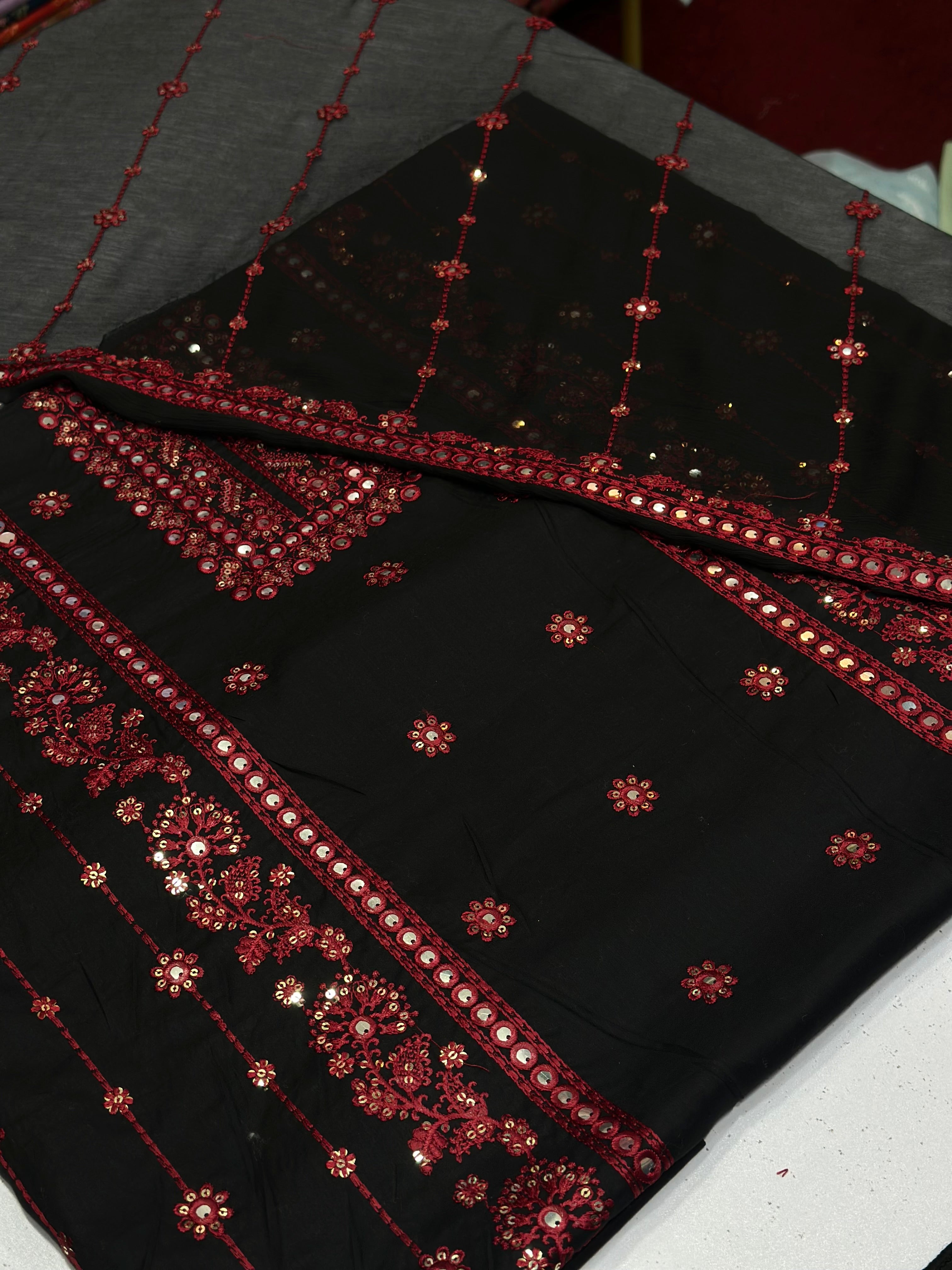 3pc lawn Embroidery
