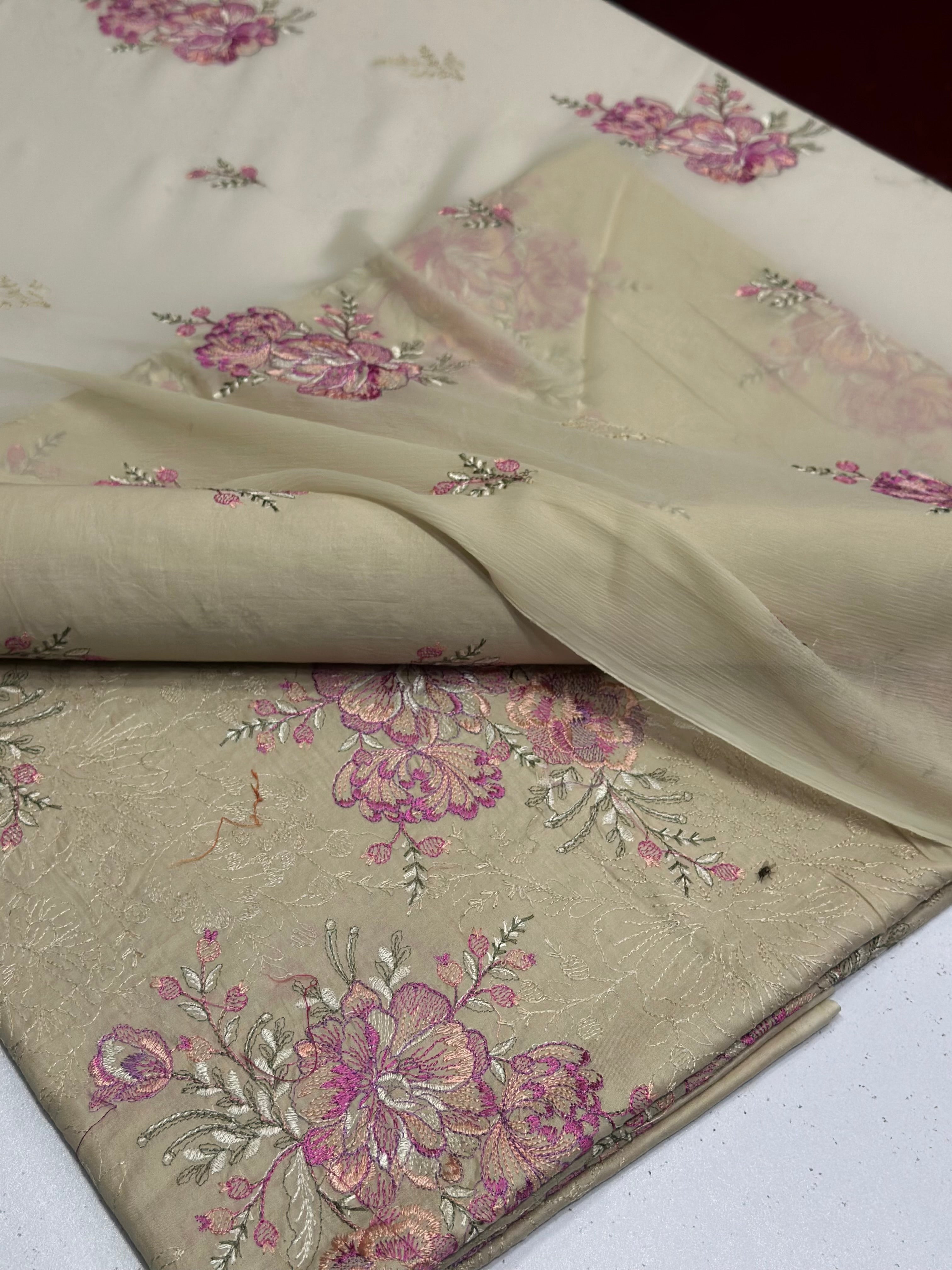 3pc lawn Embroidery