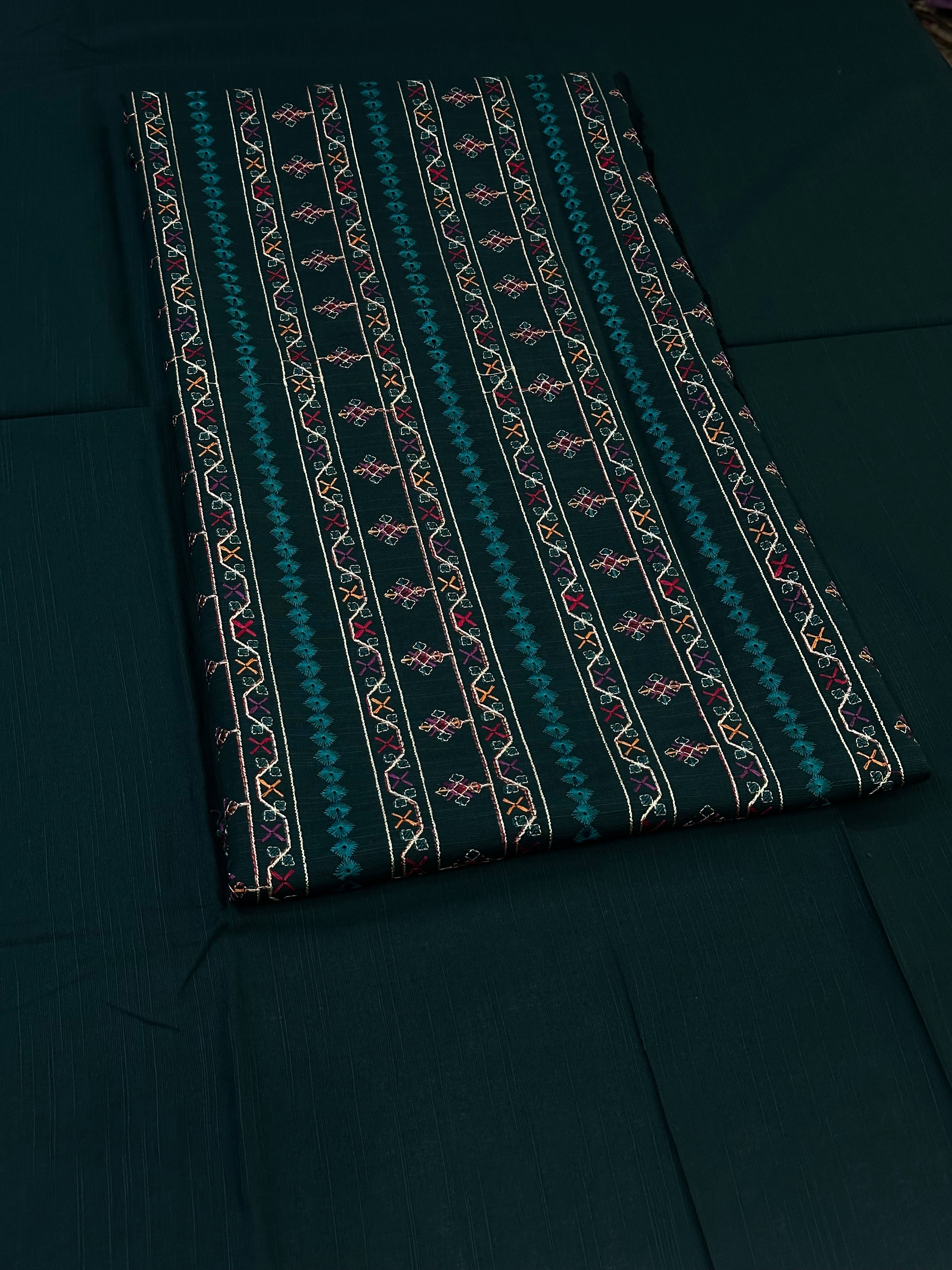 2pc Khaddar Embroidery