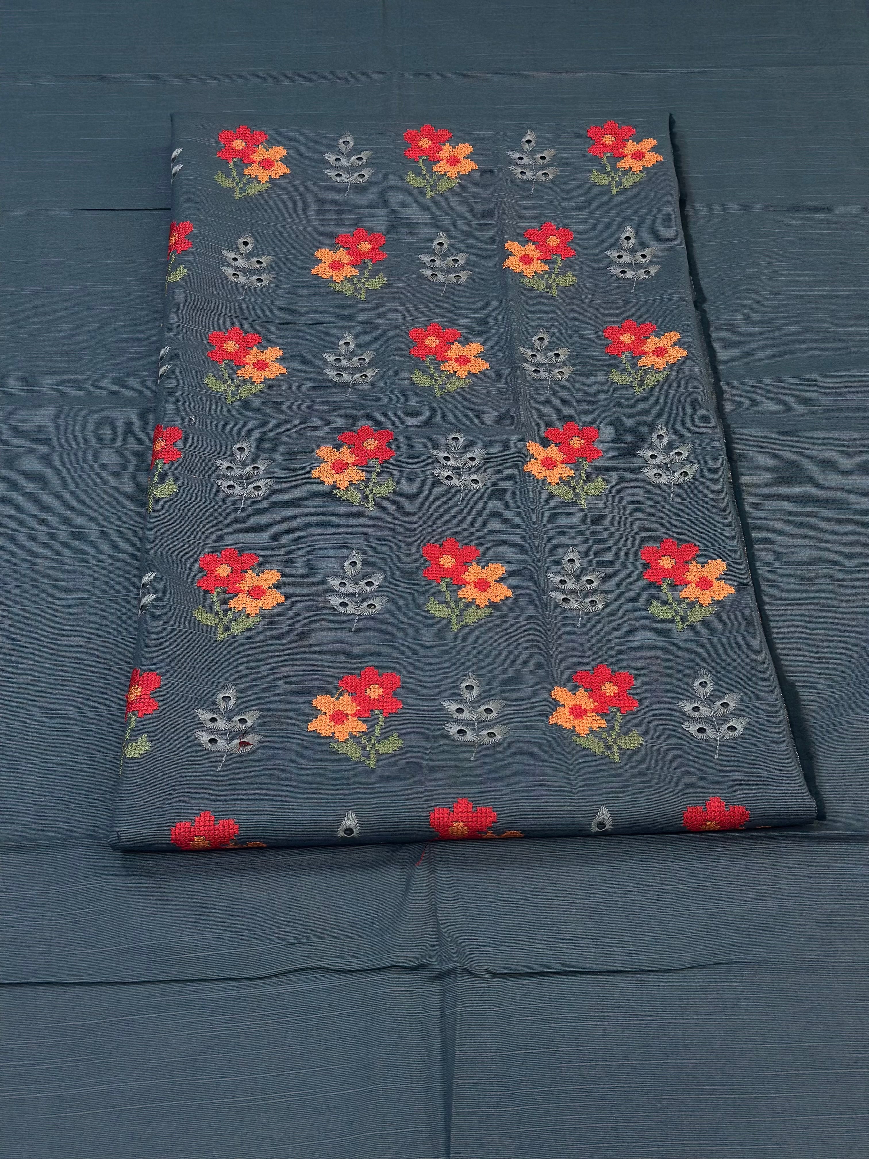 2pc Khaddar Embroidery