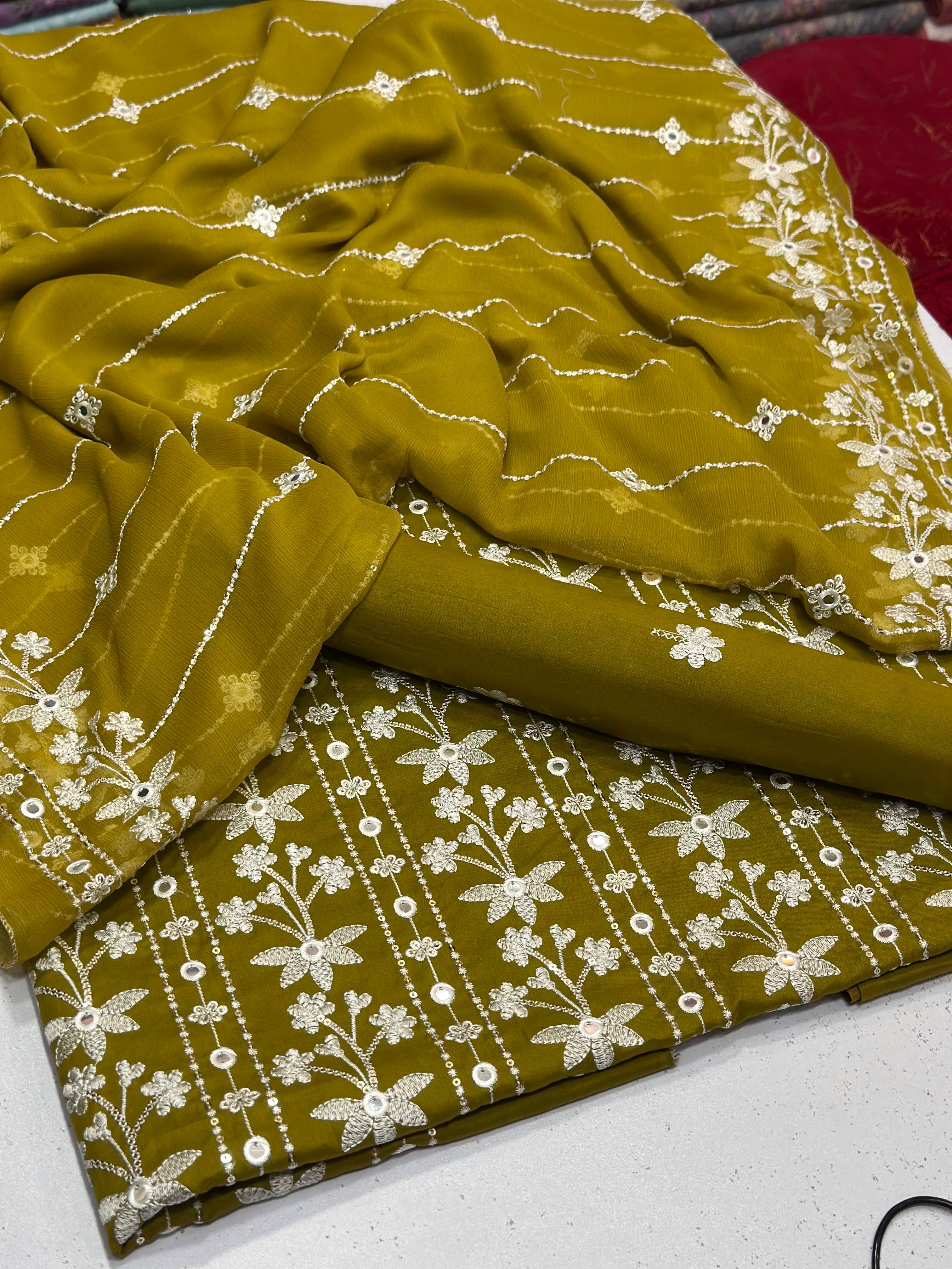 3pc lawn Embroidery