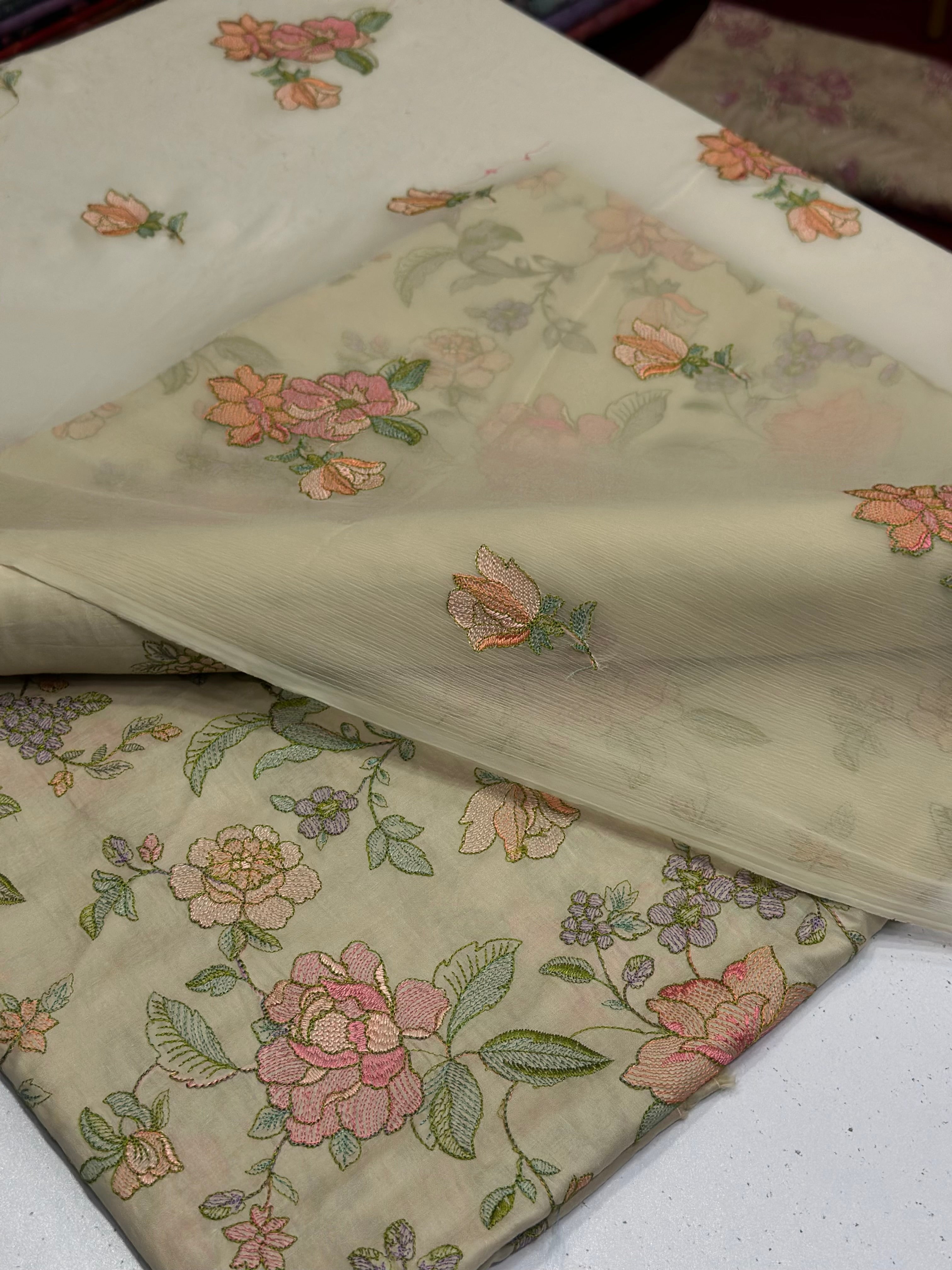 3pc lawn Embroidery