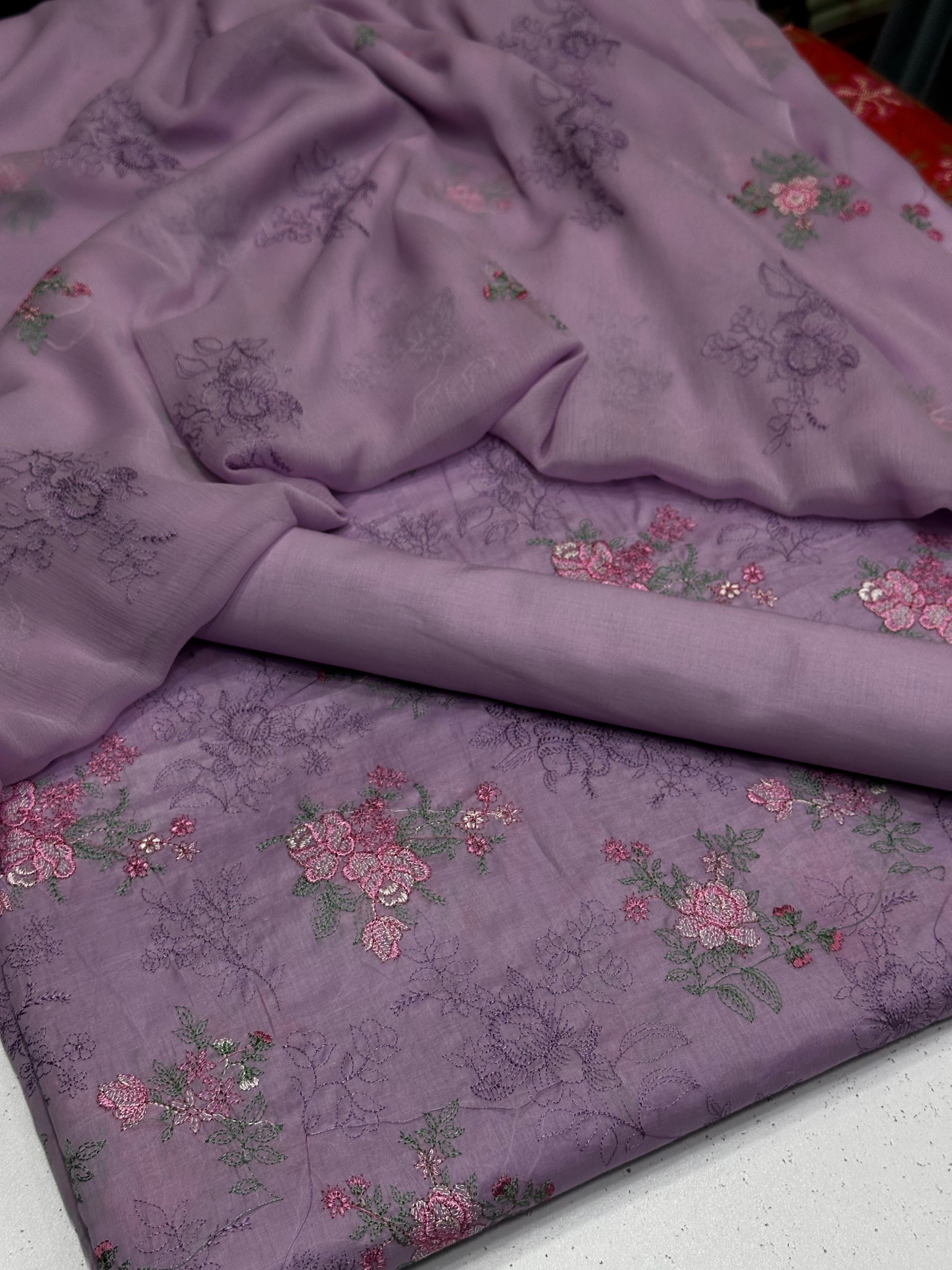 3pc lawn Embroidery