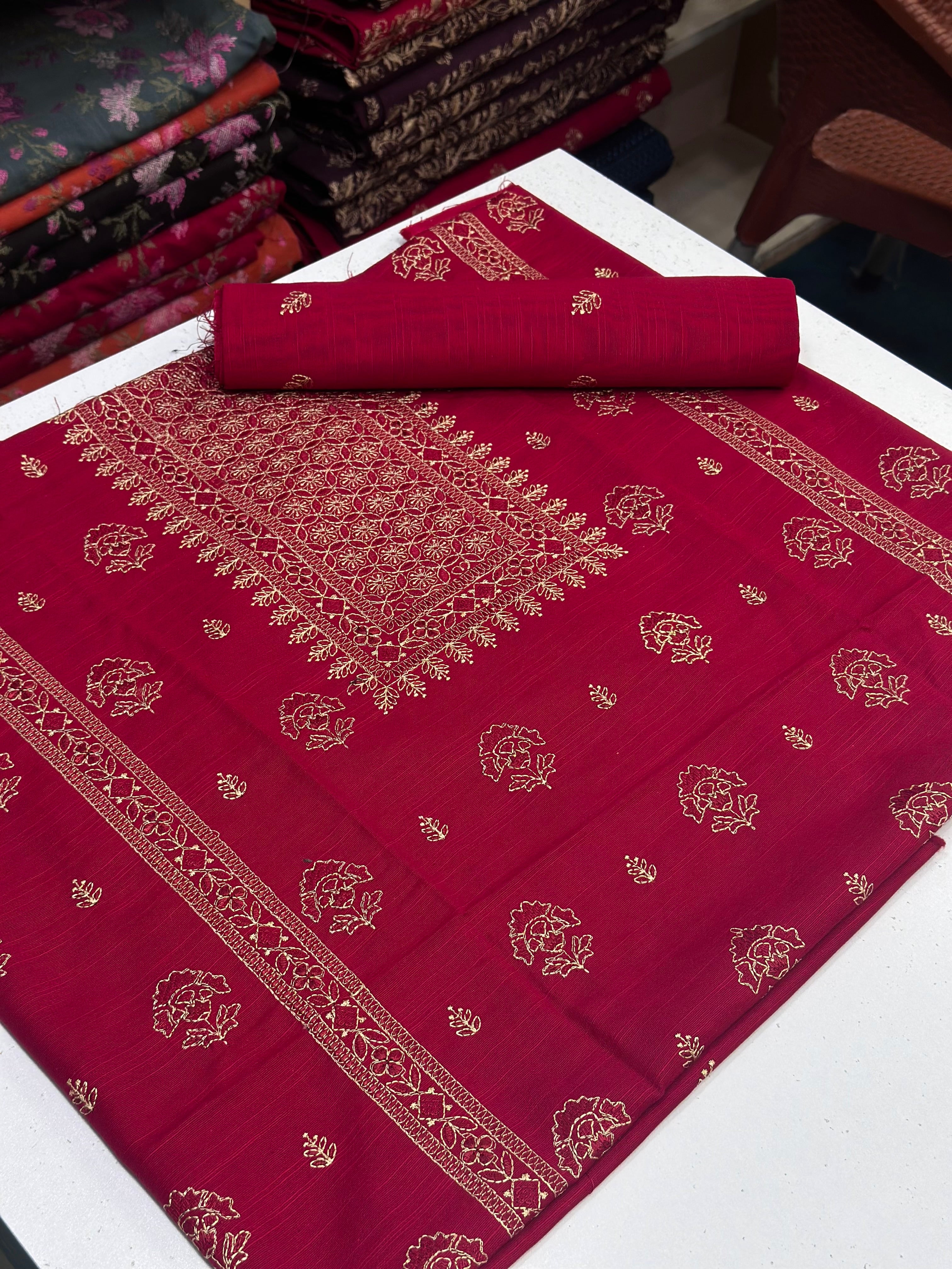 2pc Khaddar Embroidery