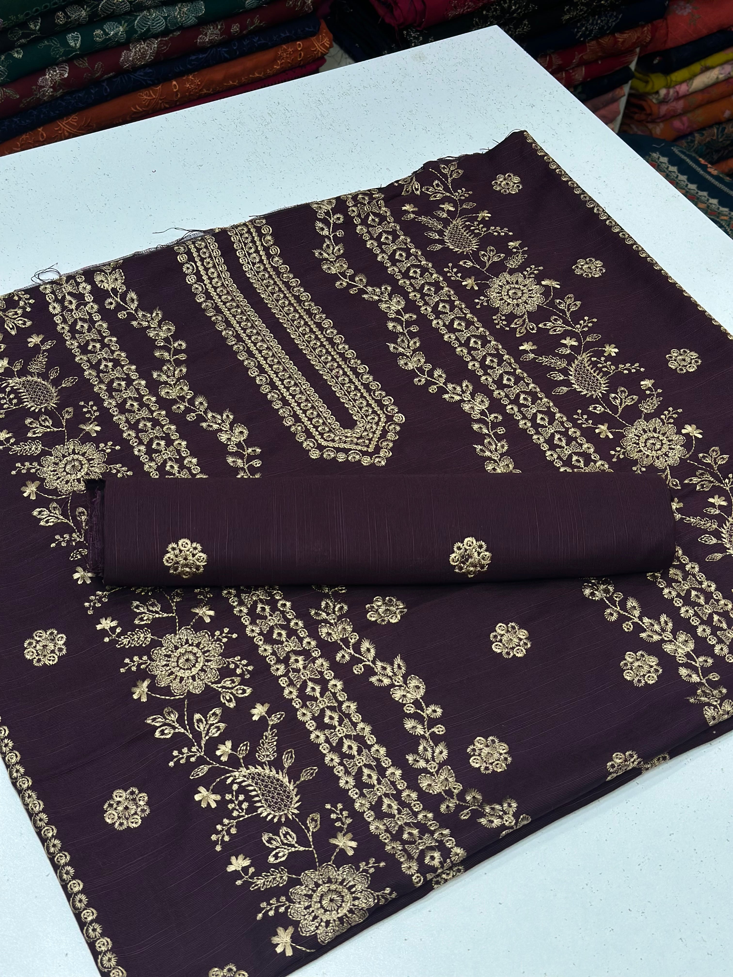 2pc Khaddar Embroidery