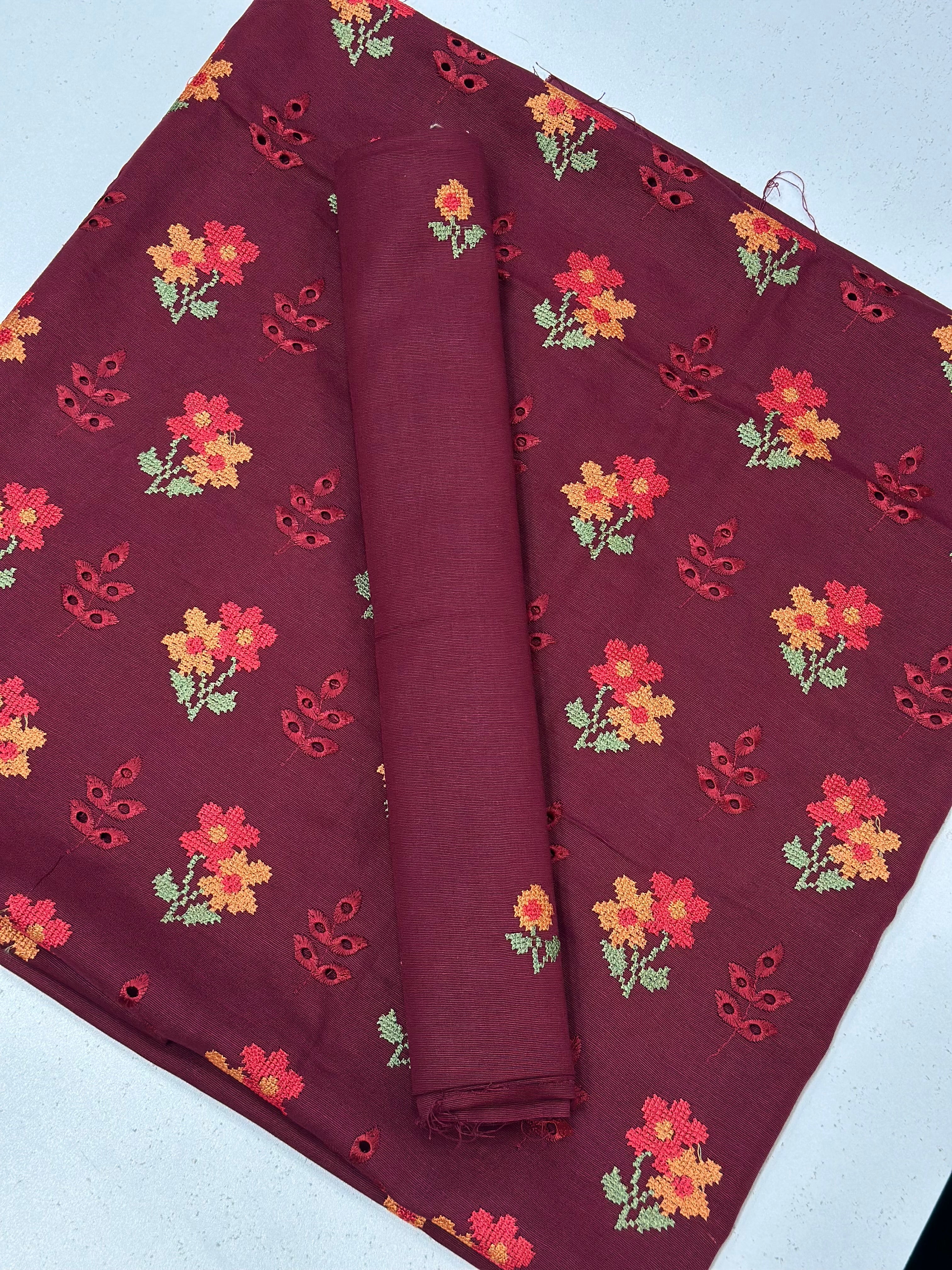 2pc Khaddar Embroidery