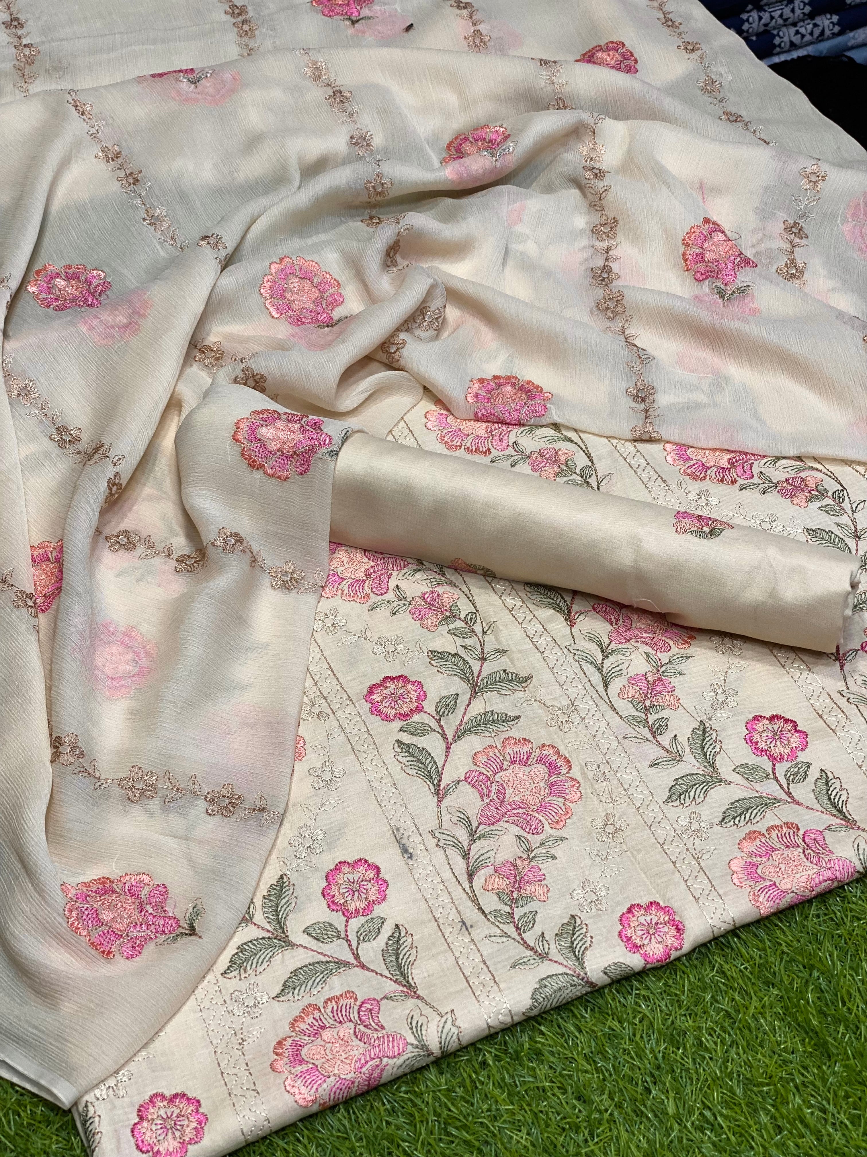 3pc lawn Embroidery