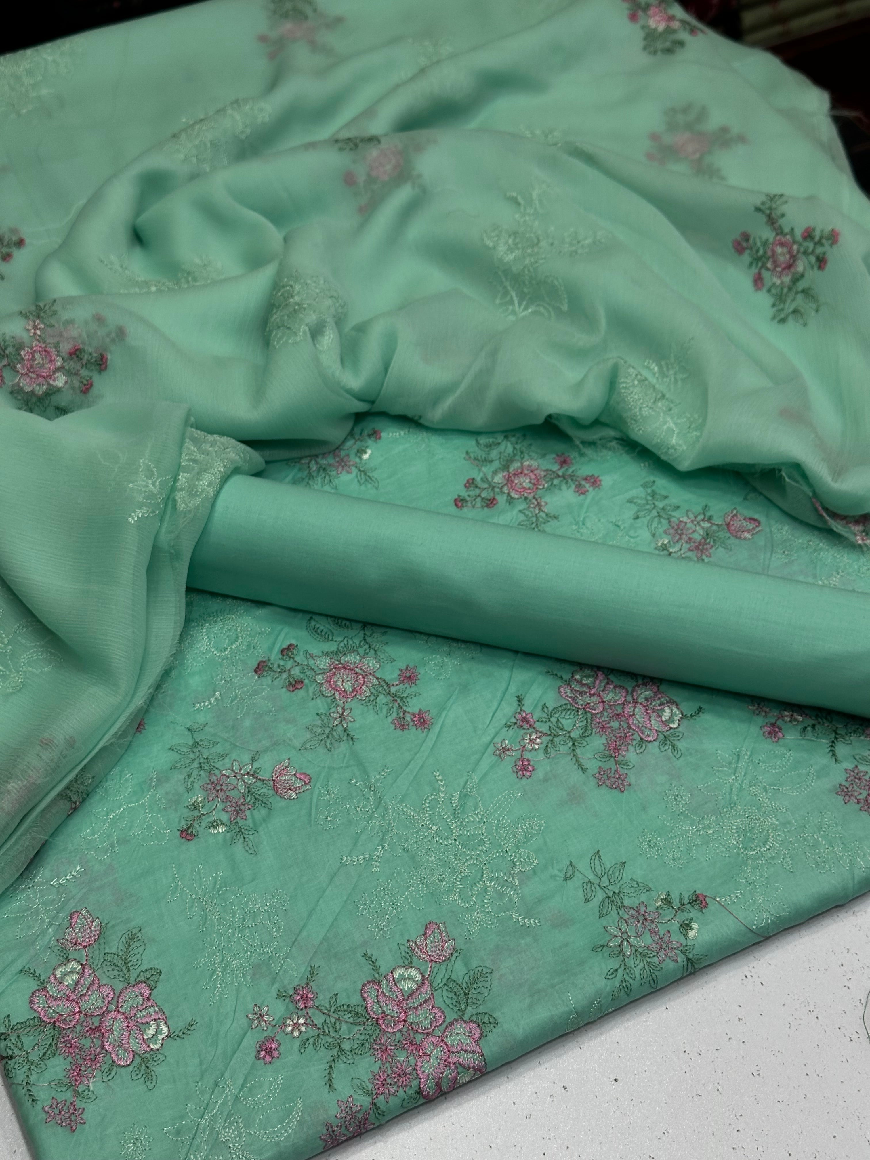 3pc lawn Embroidery