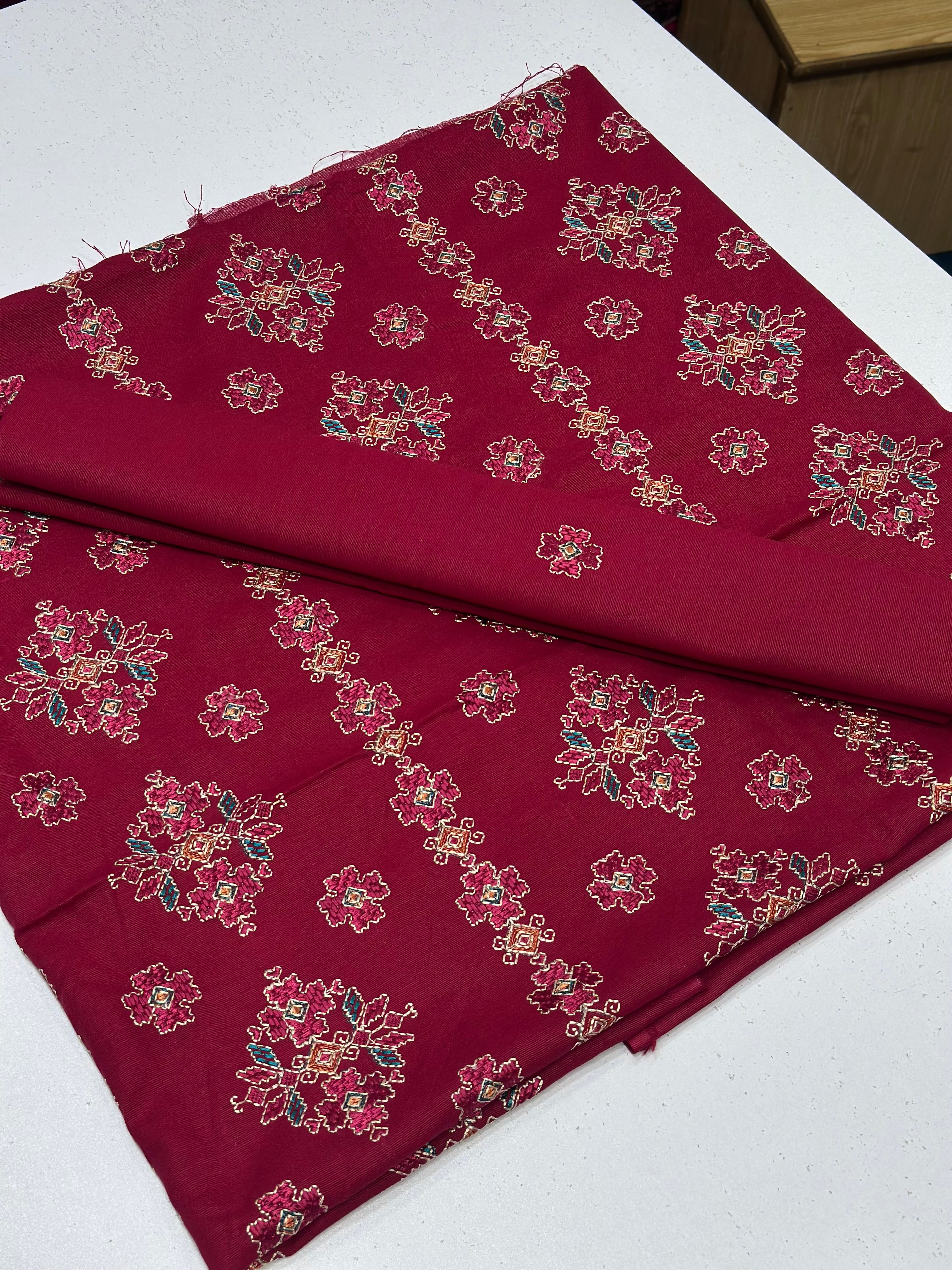 2pc Khaddar Embroidery