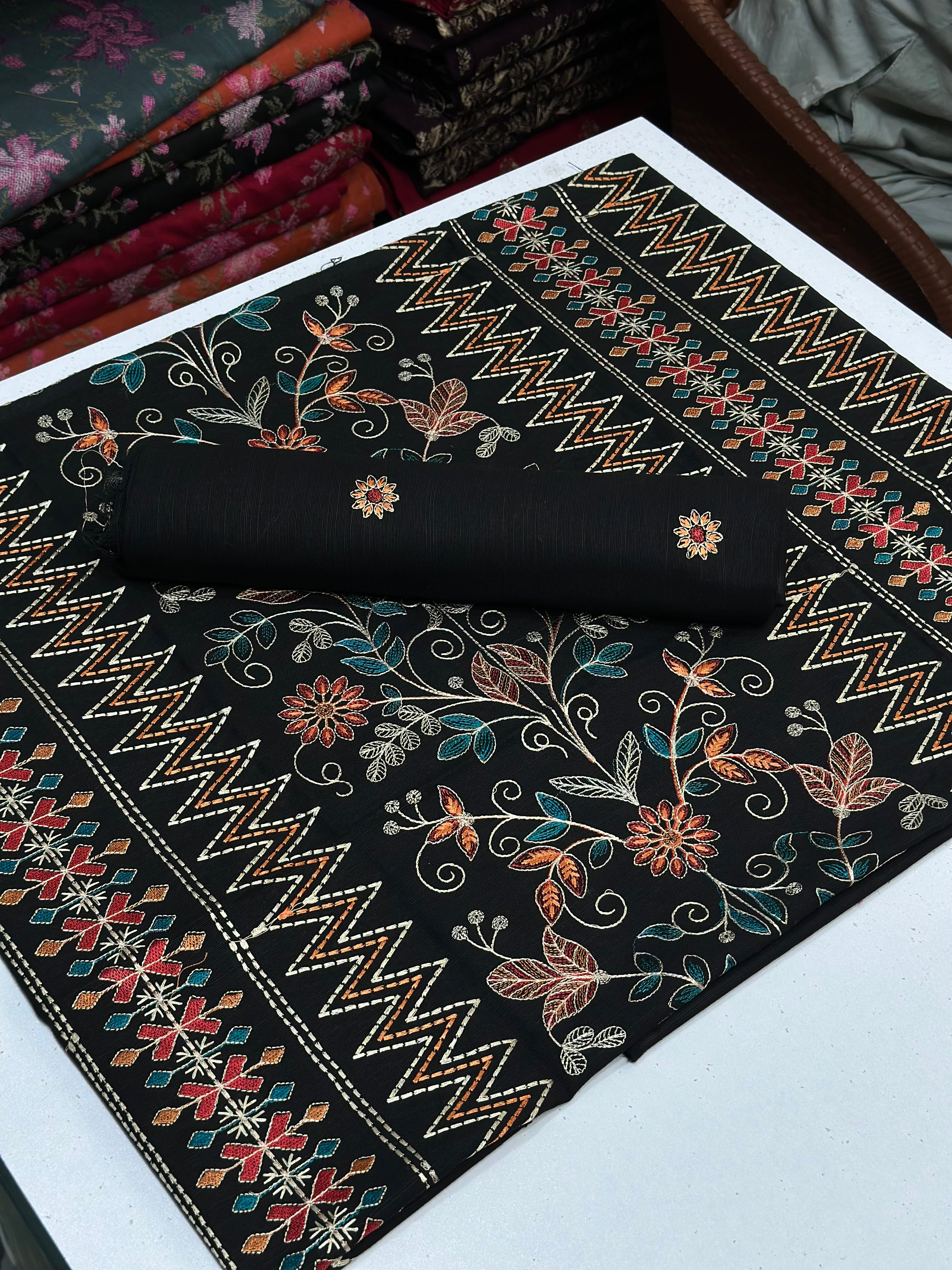 2pc Khaddar Embroidery