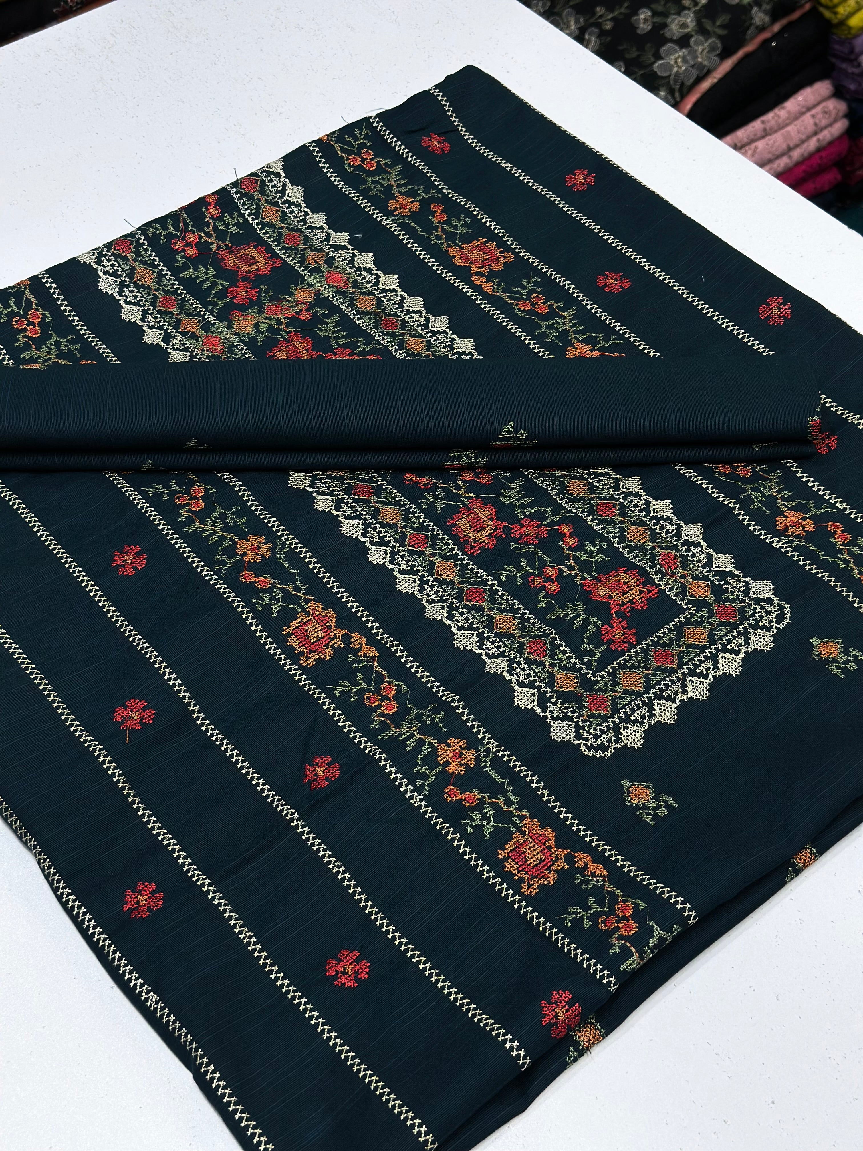 2pc Khaddar Embroidery