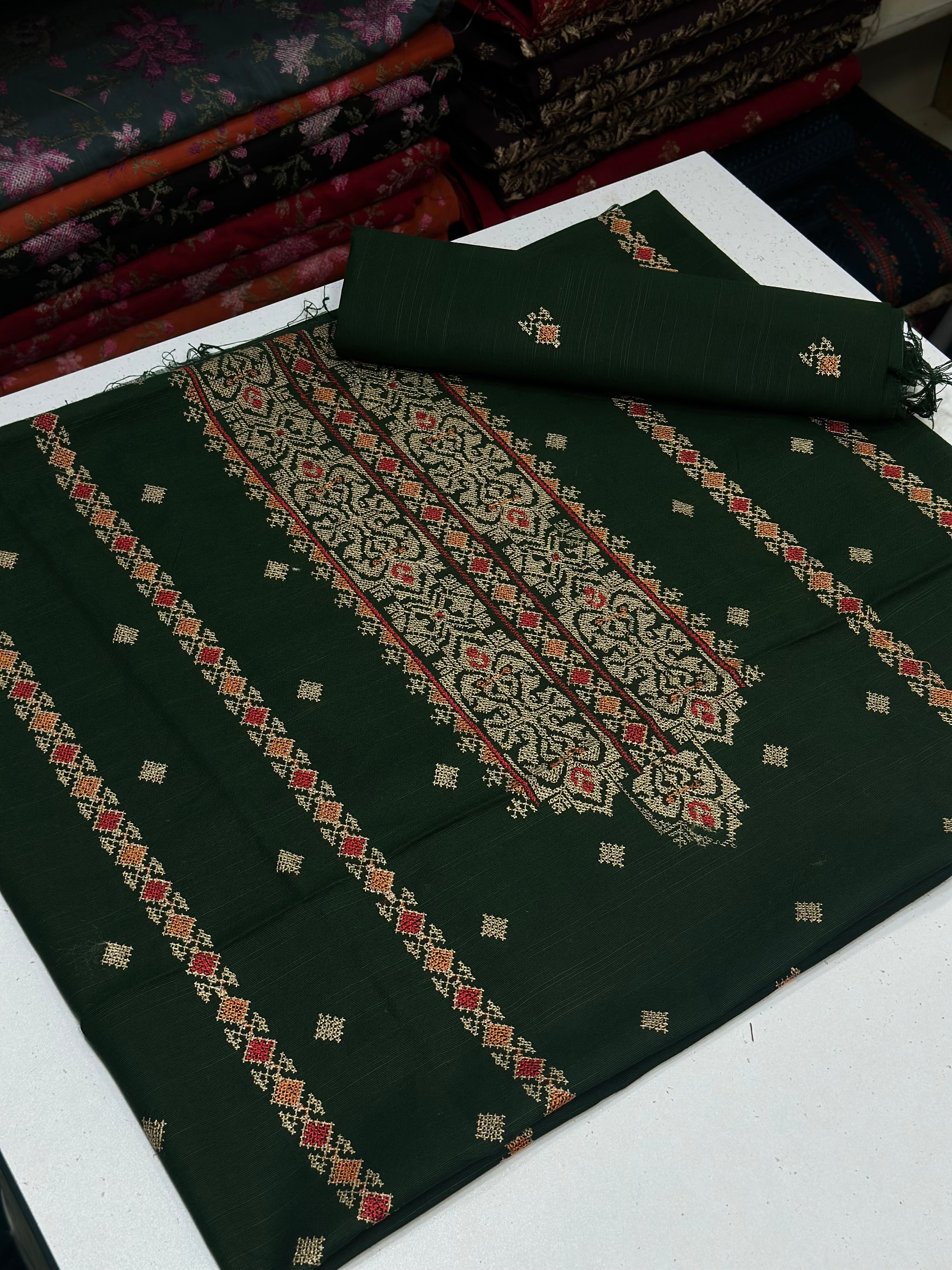 2pc Khaddar Embroidery