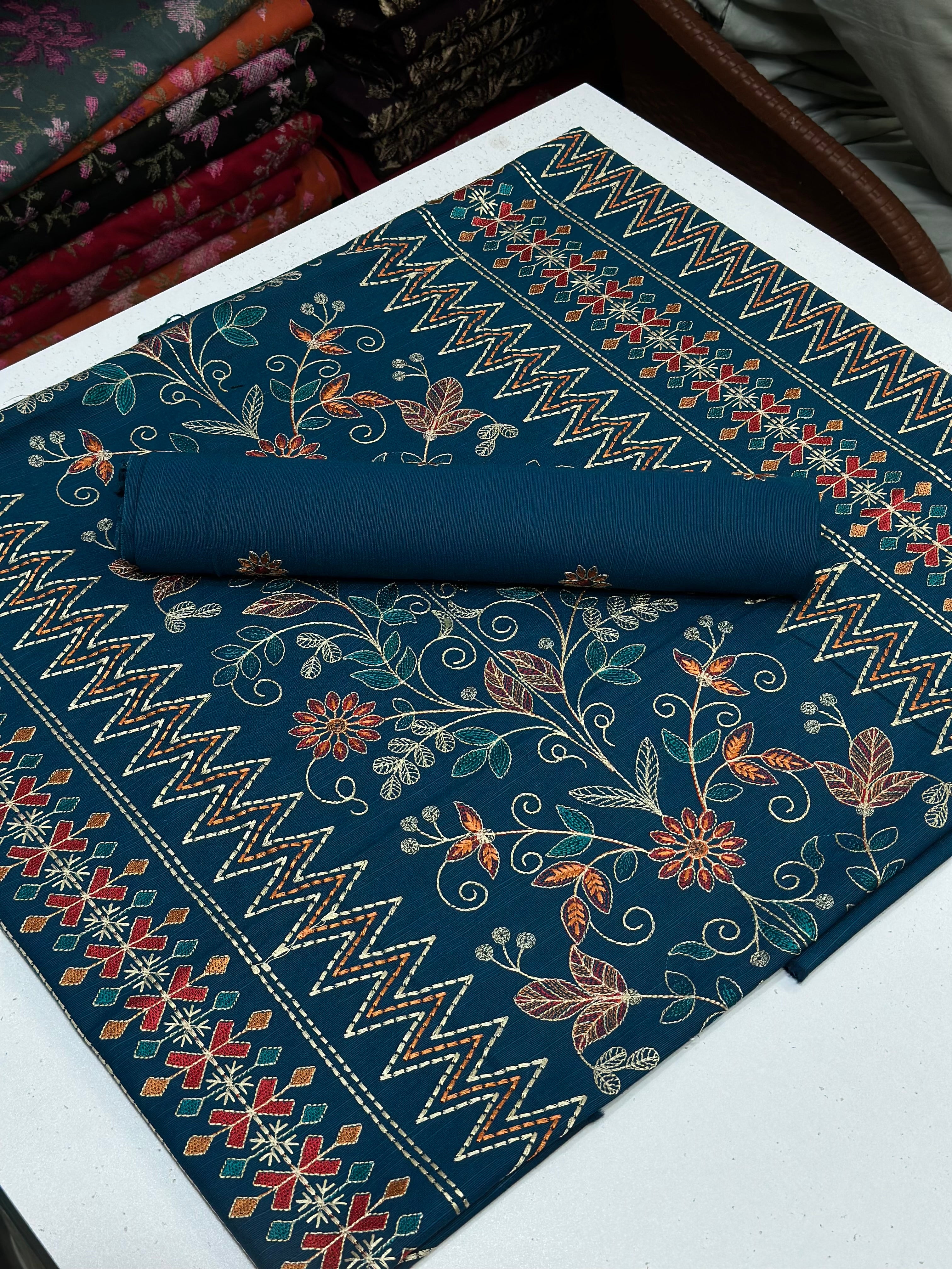 2pc Khaddar Embroidery