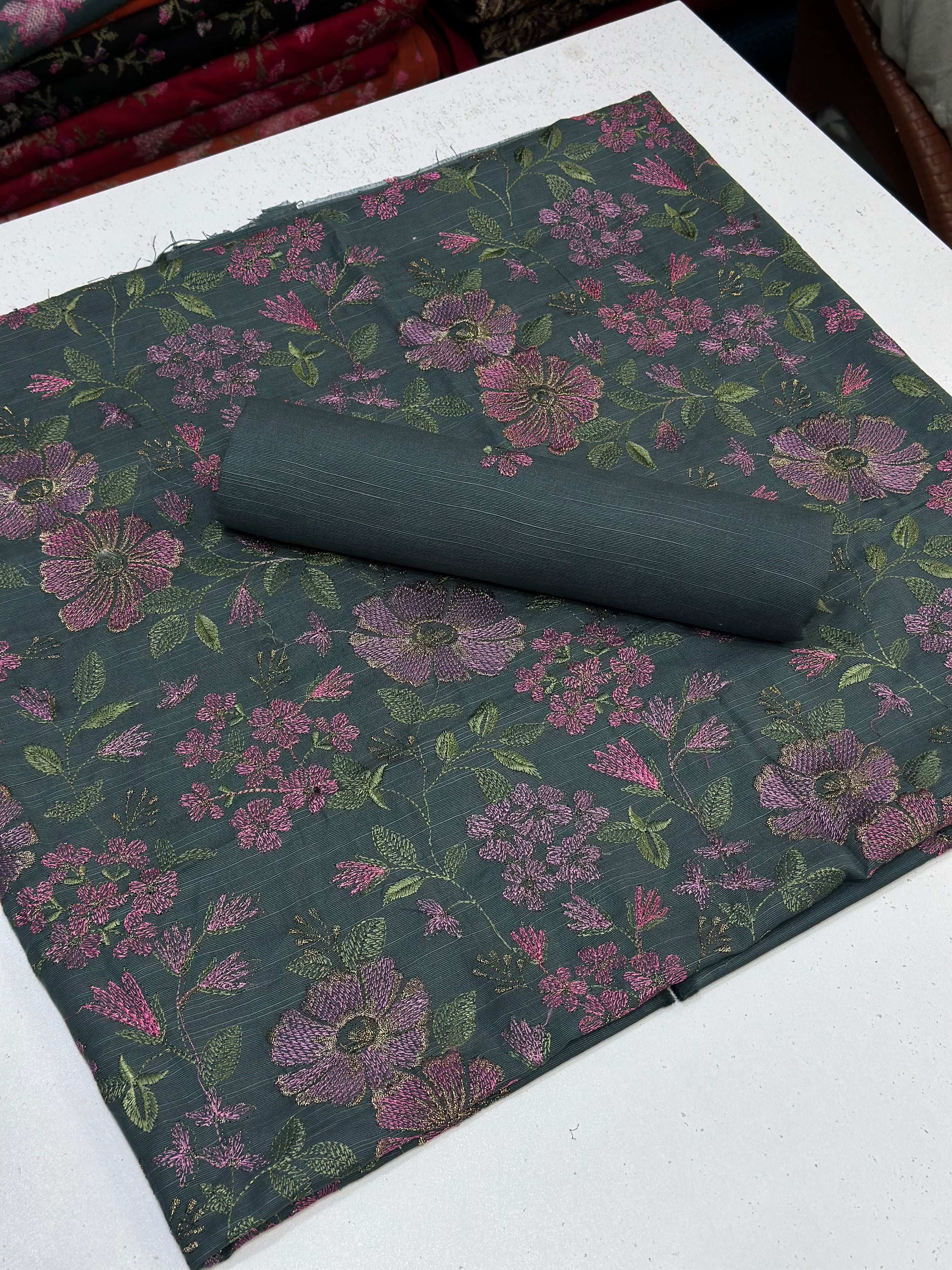 2pc Khaddar Embroidery