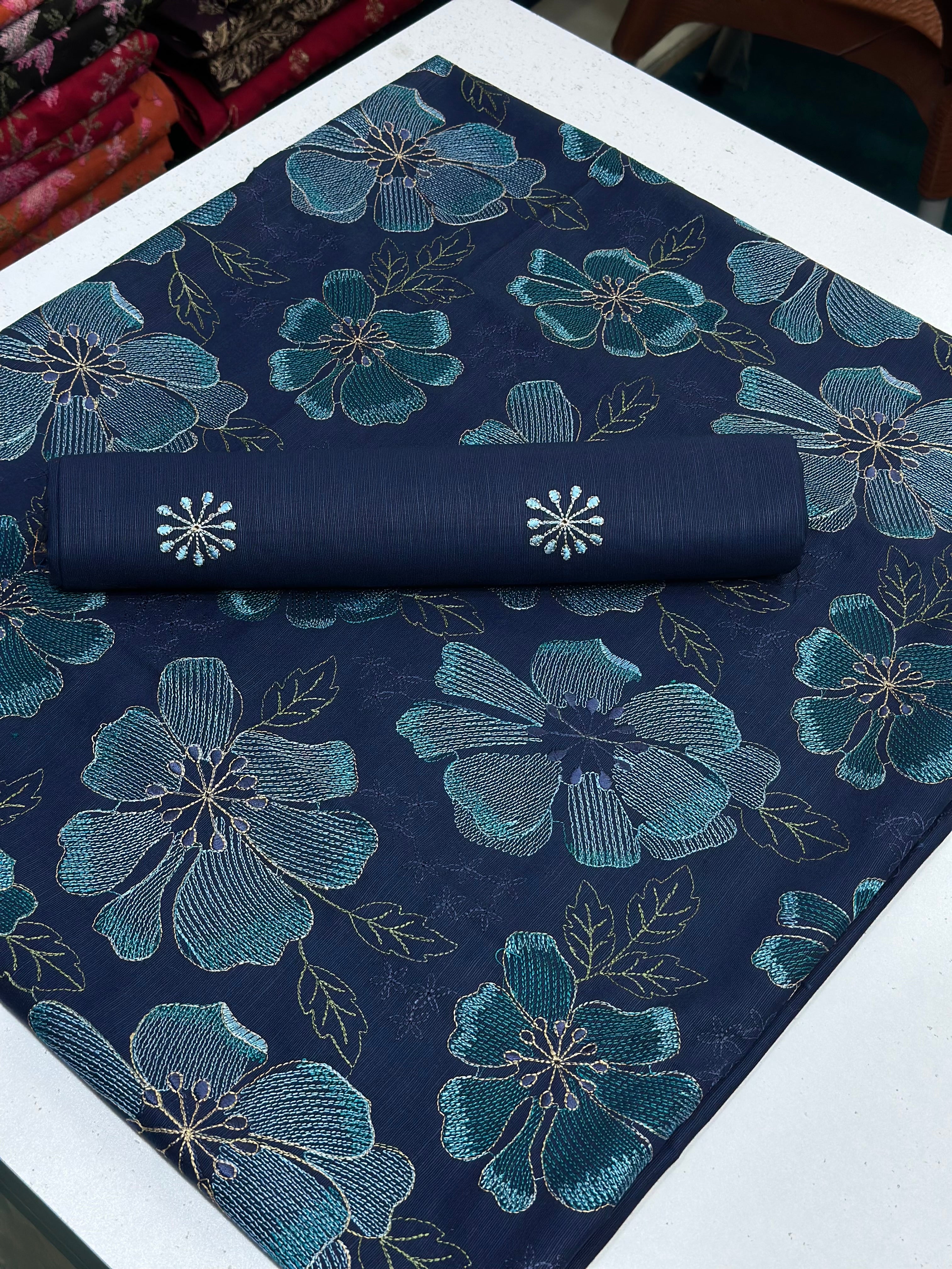 2pc Khaddar Embroidery