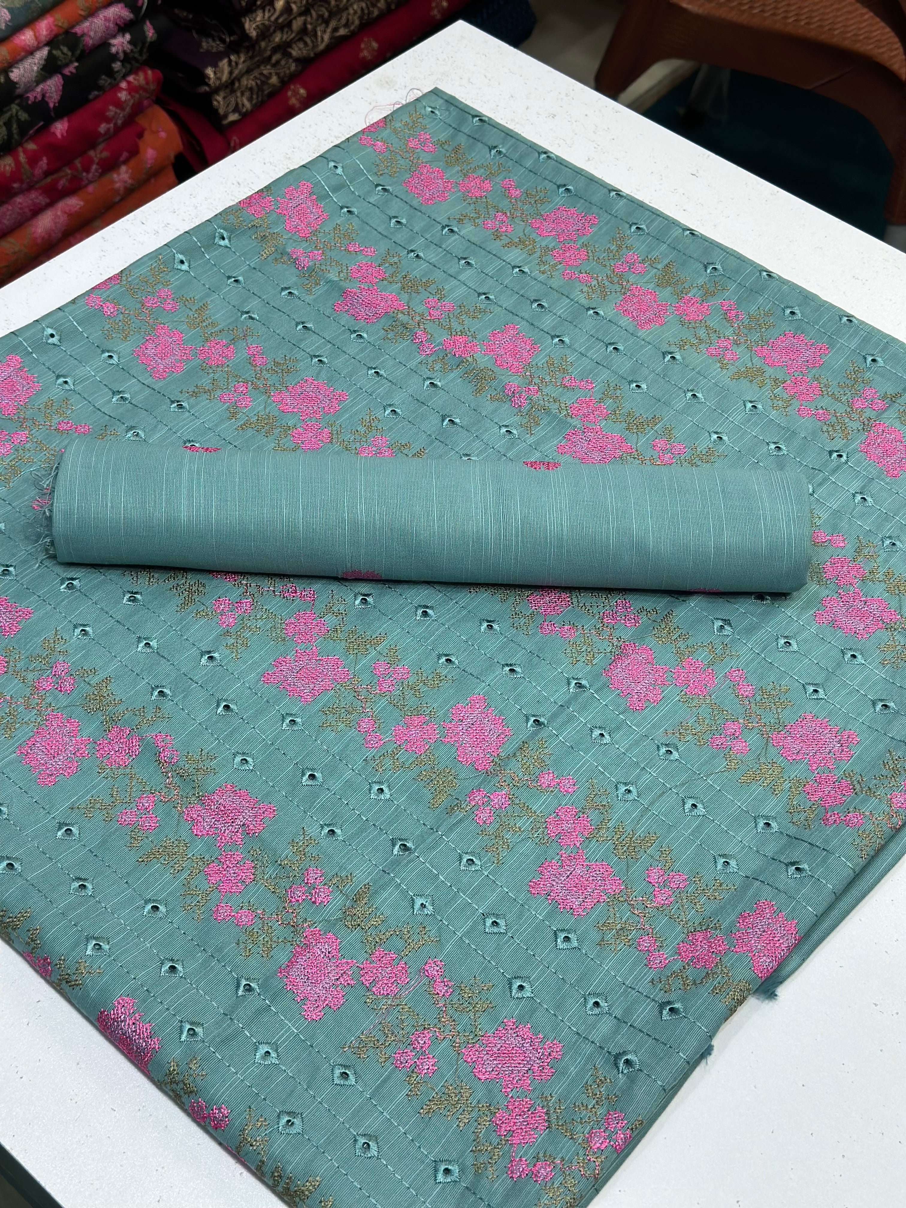 2pc Khaddar Embroidery