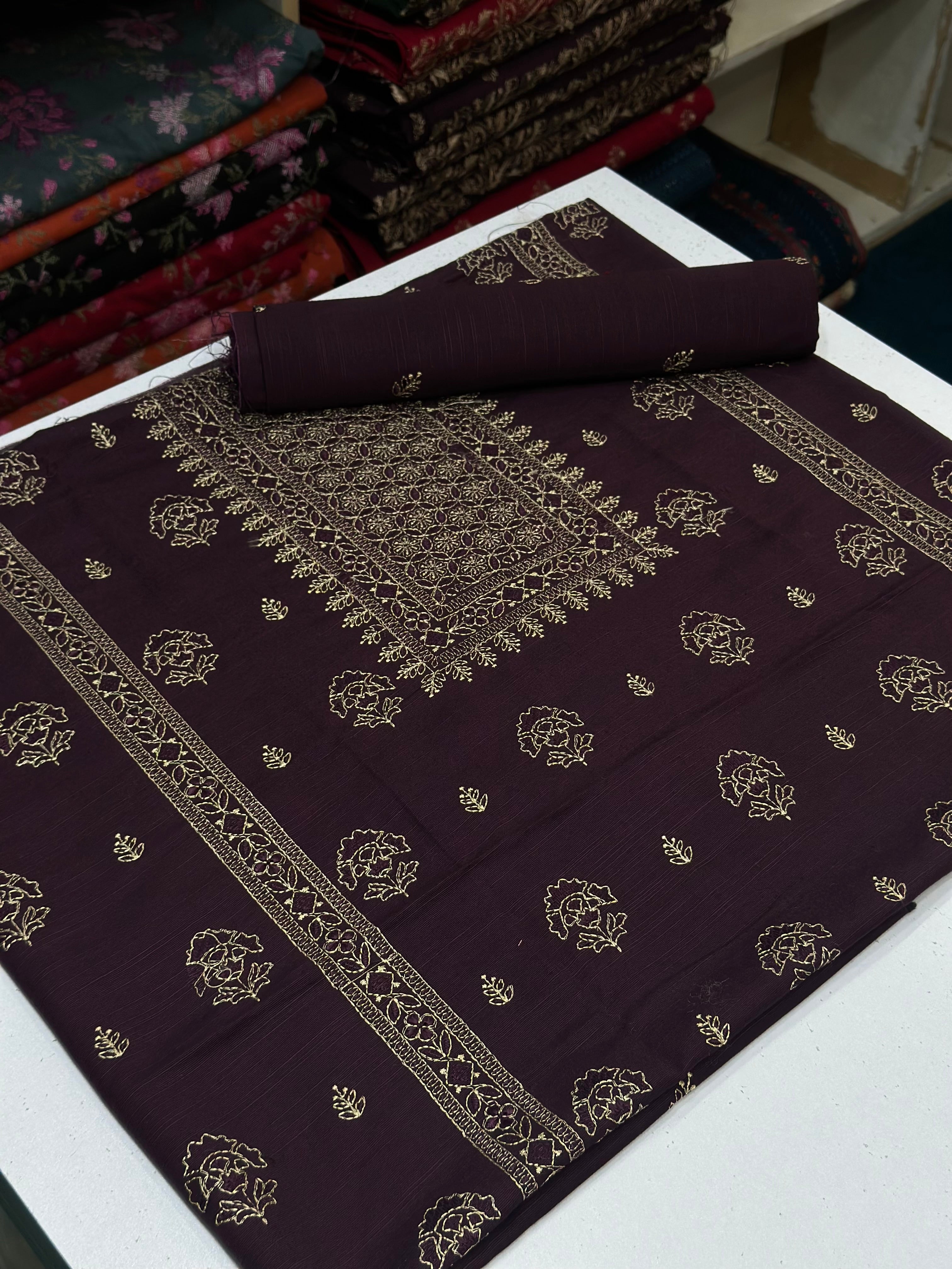 2pc Khaddar Embroidery