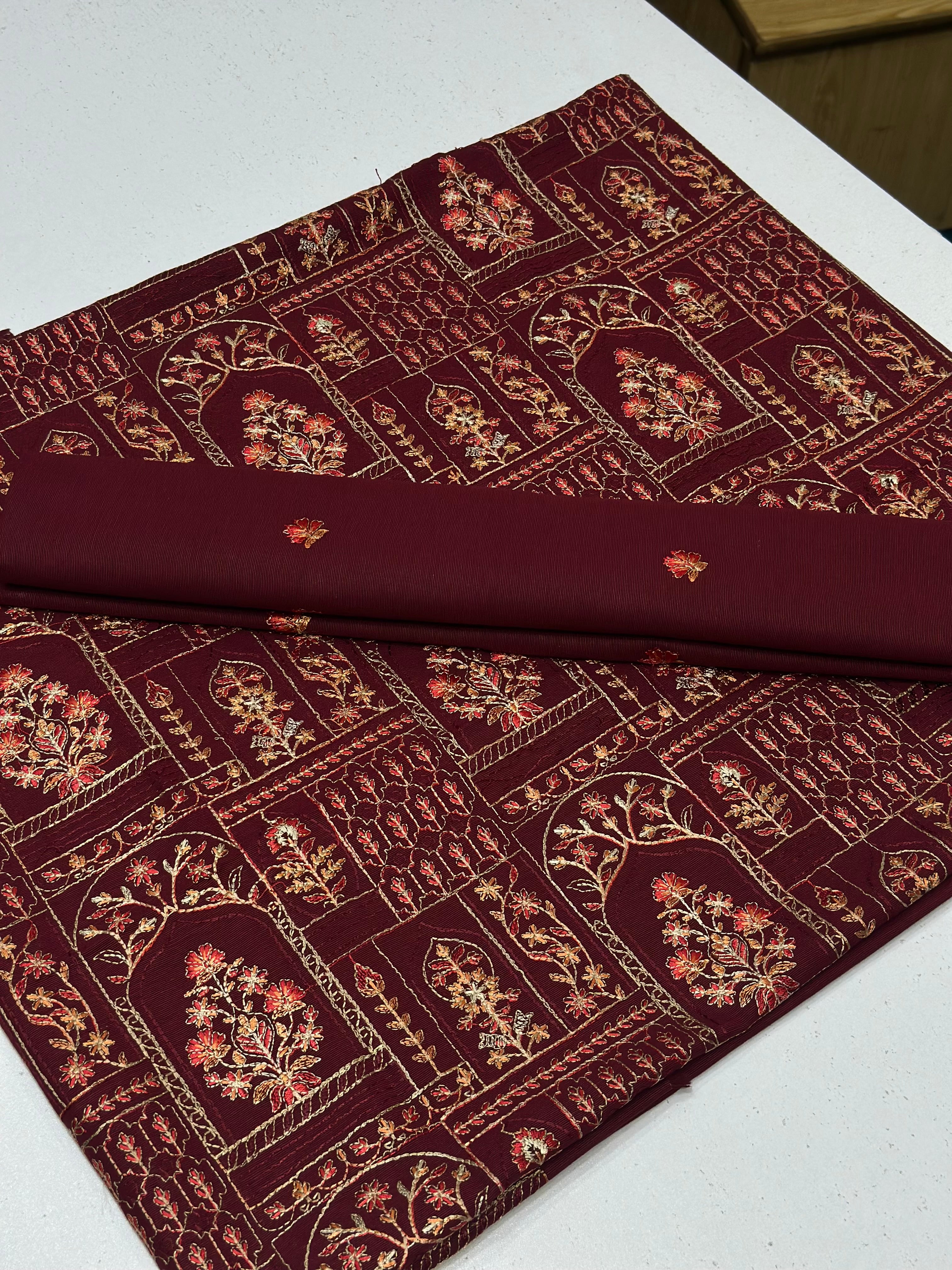 2pc Khaddar Embroidery