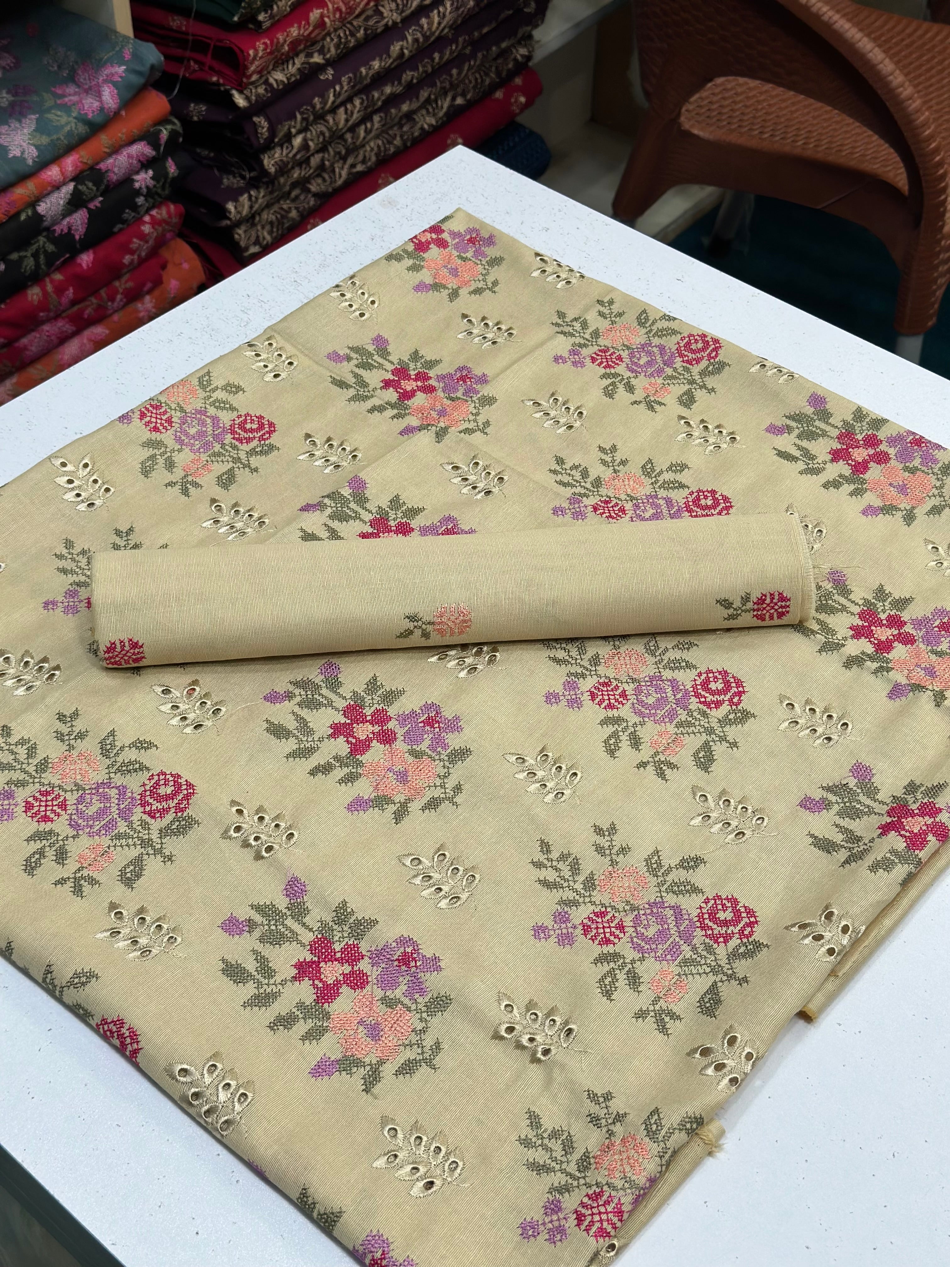 2pc Khaddar Embroidery