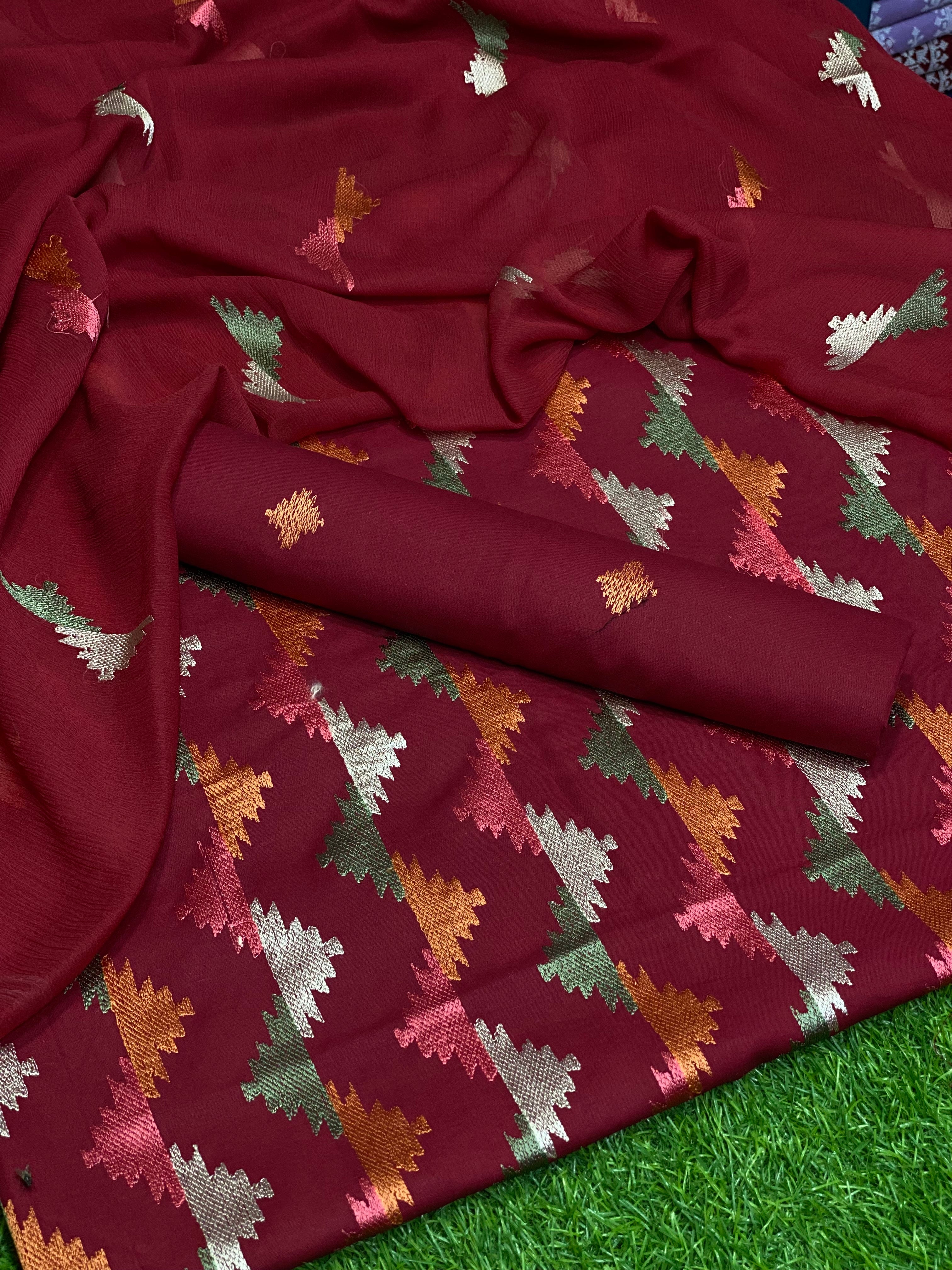 3pc lawn Embroidery