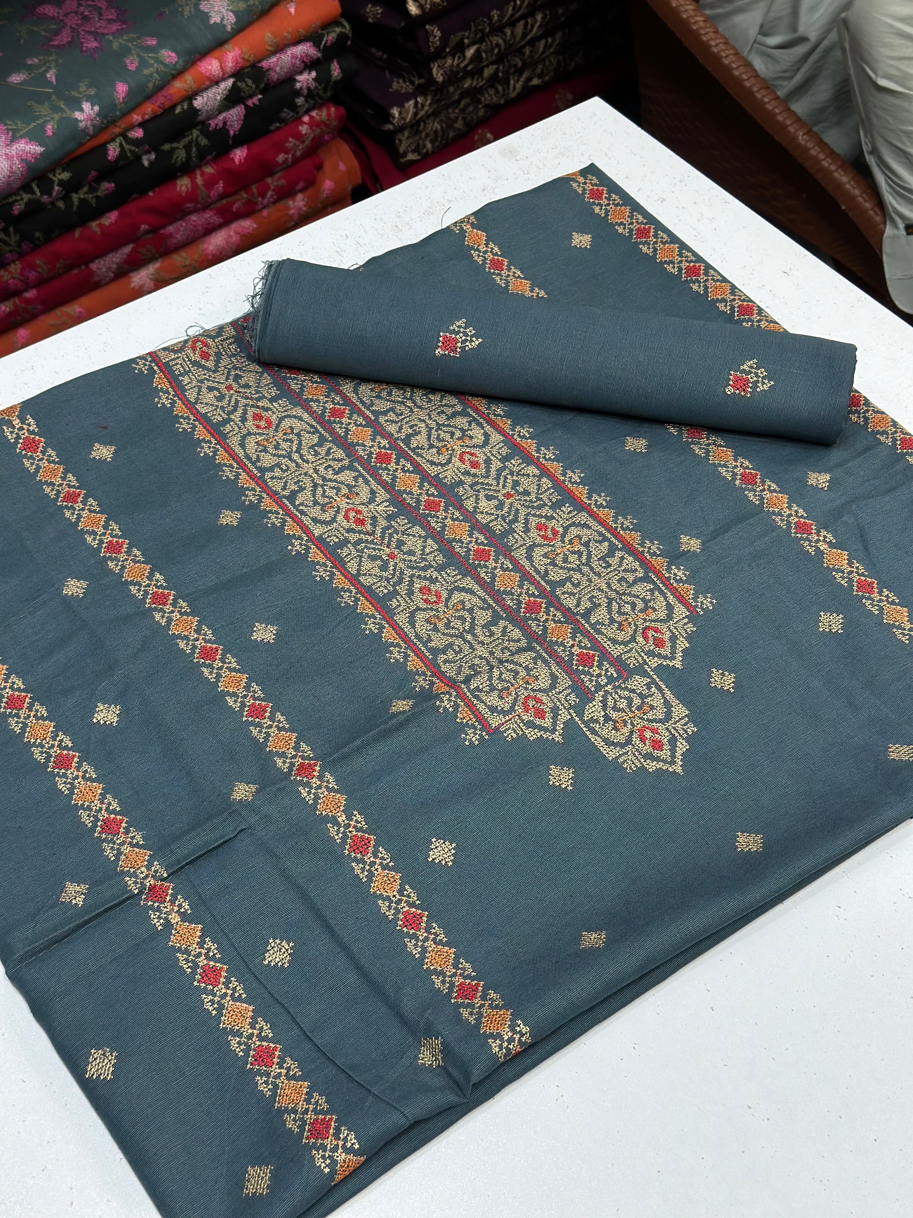 2pc Khaddar Embroidery