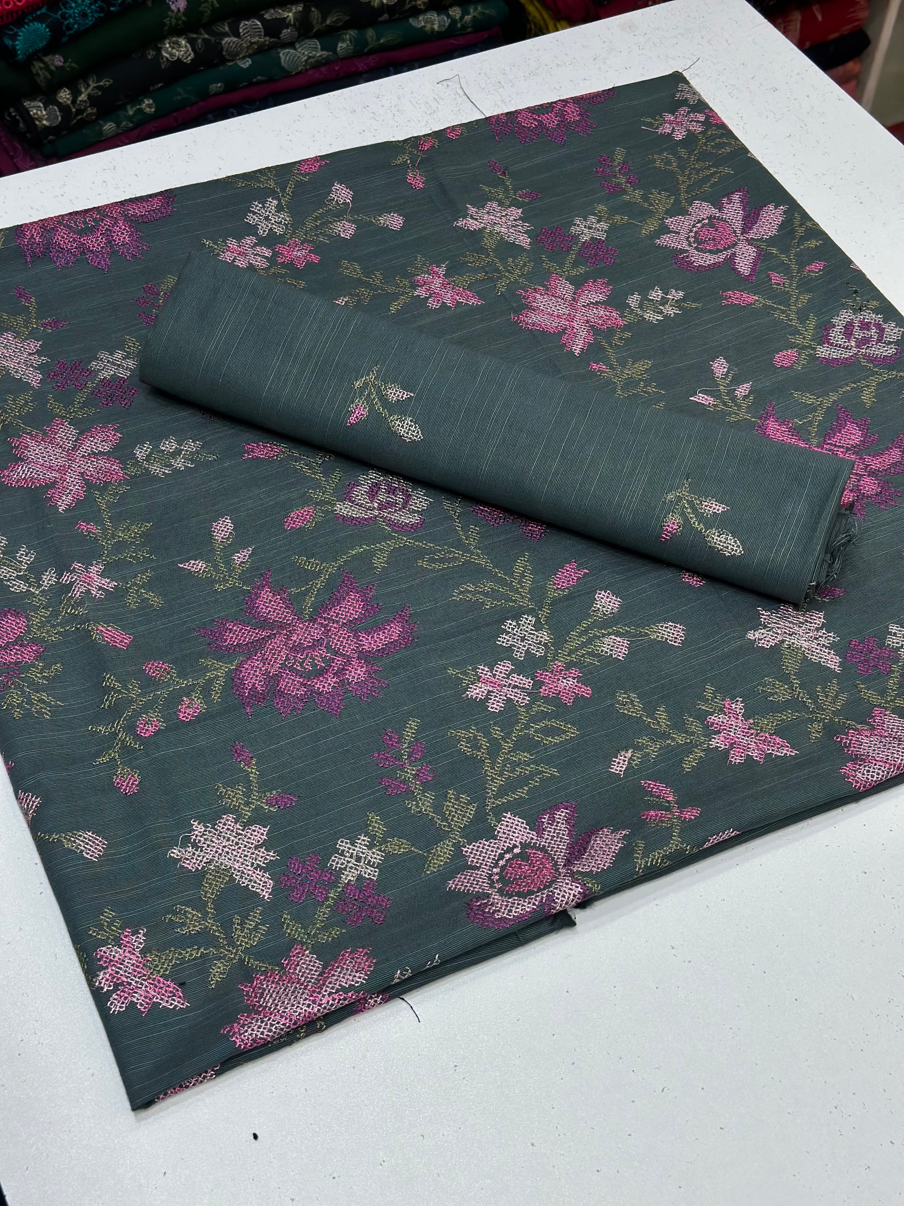 2pc Khaddar Embroidery