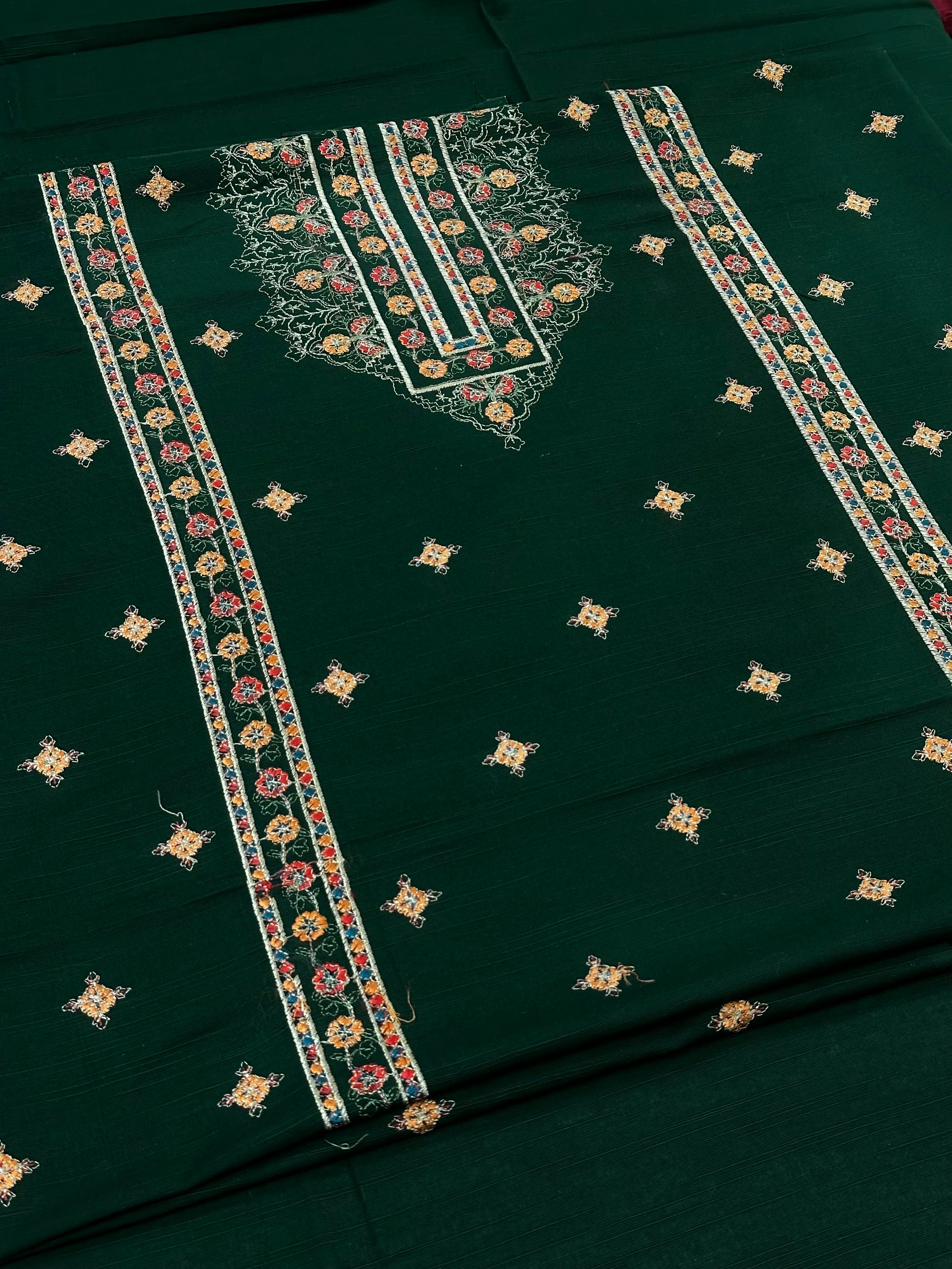 2pc Khaddar Embroidery