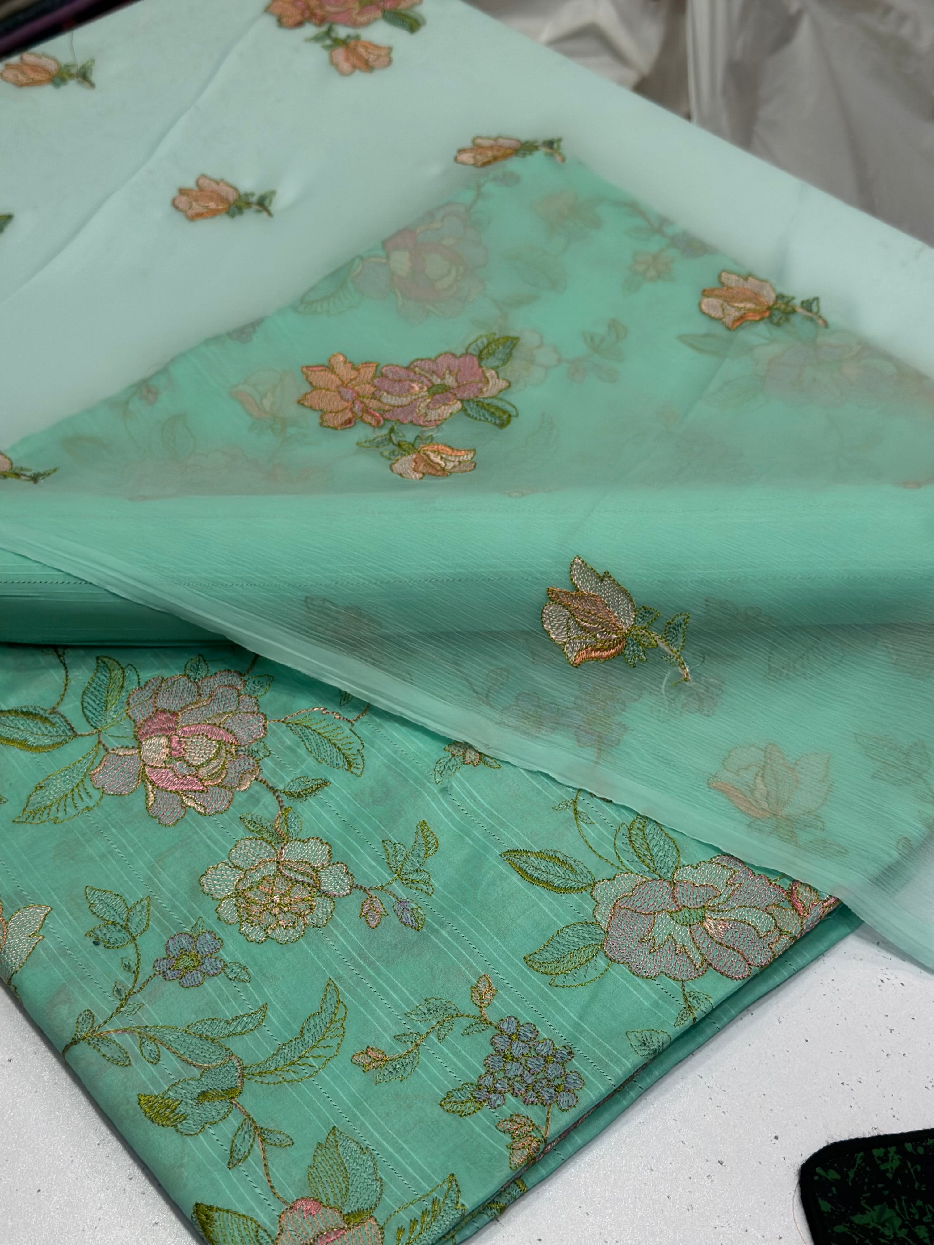 3pc lawn Embroidery