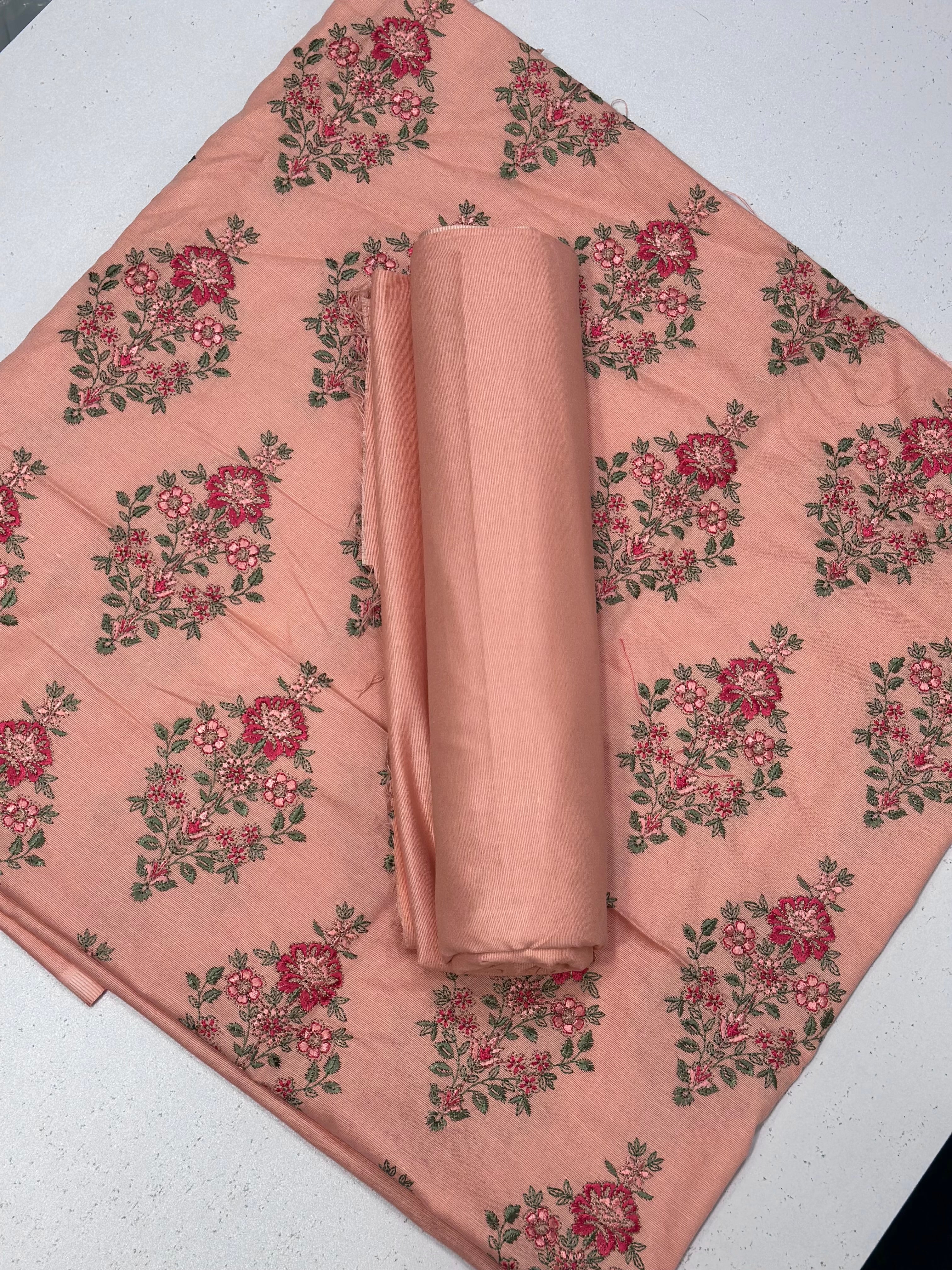 2pc Khaddar Embroidery