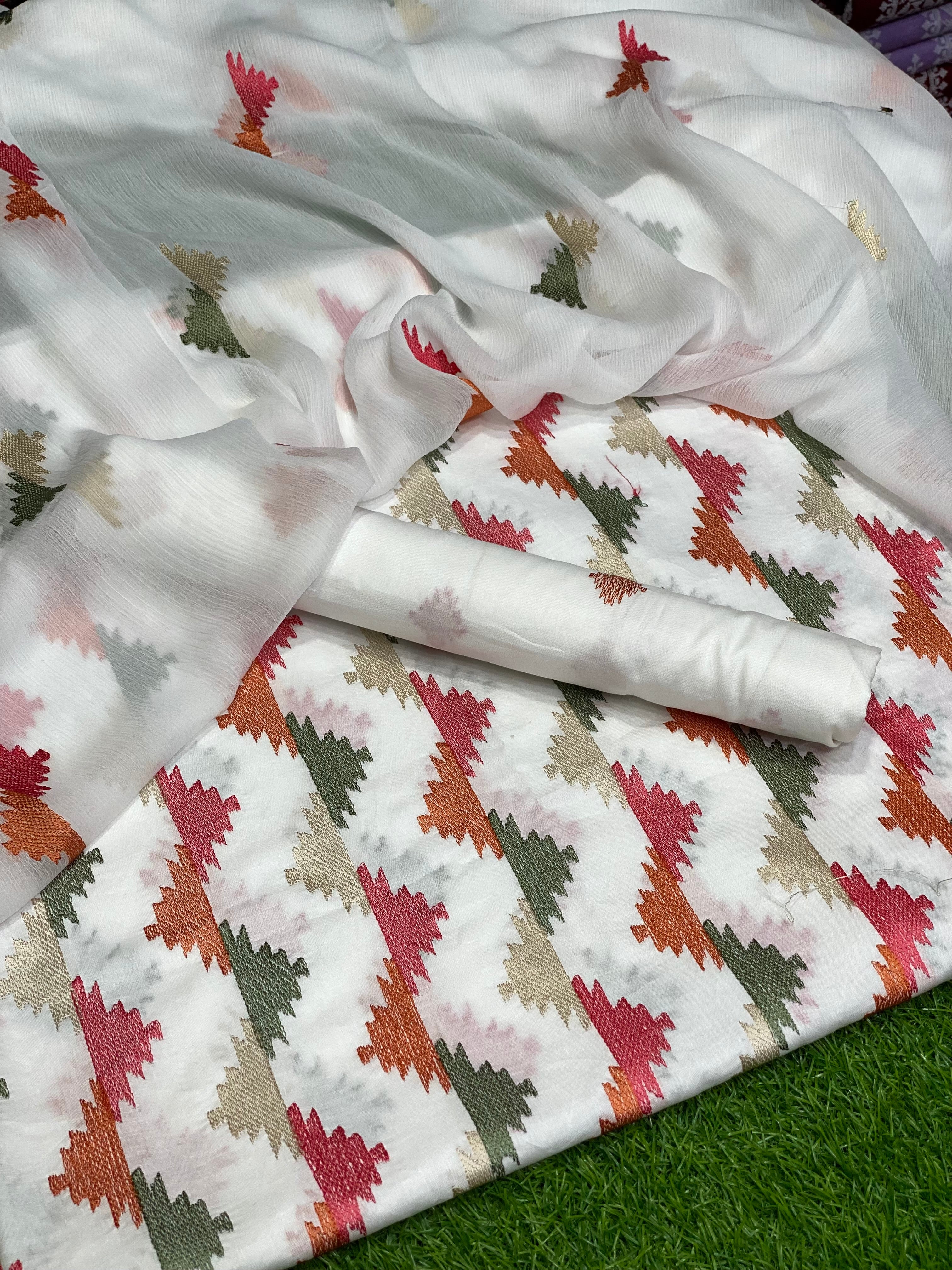 3pc lawn Embroidery
