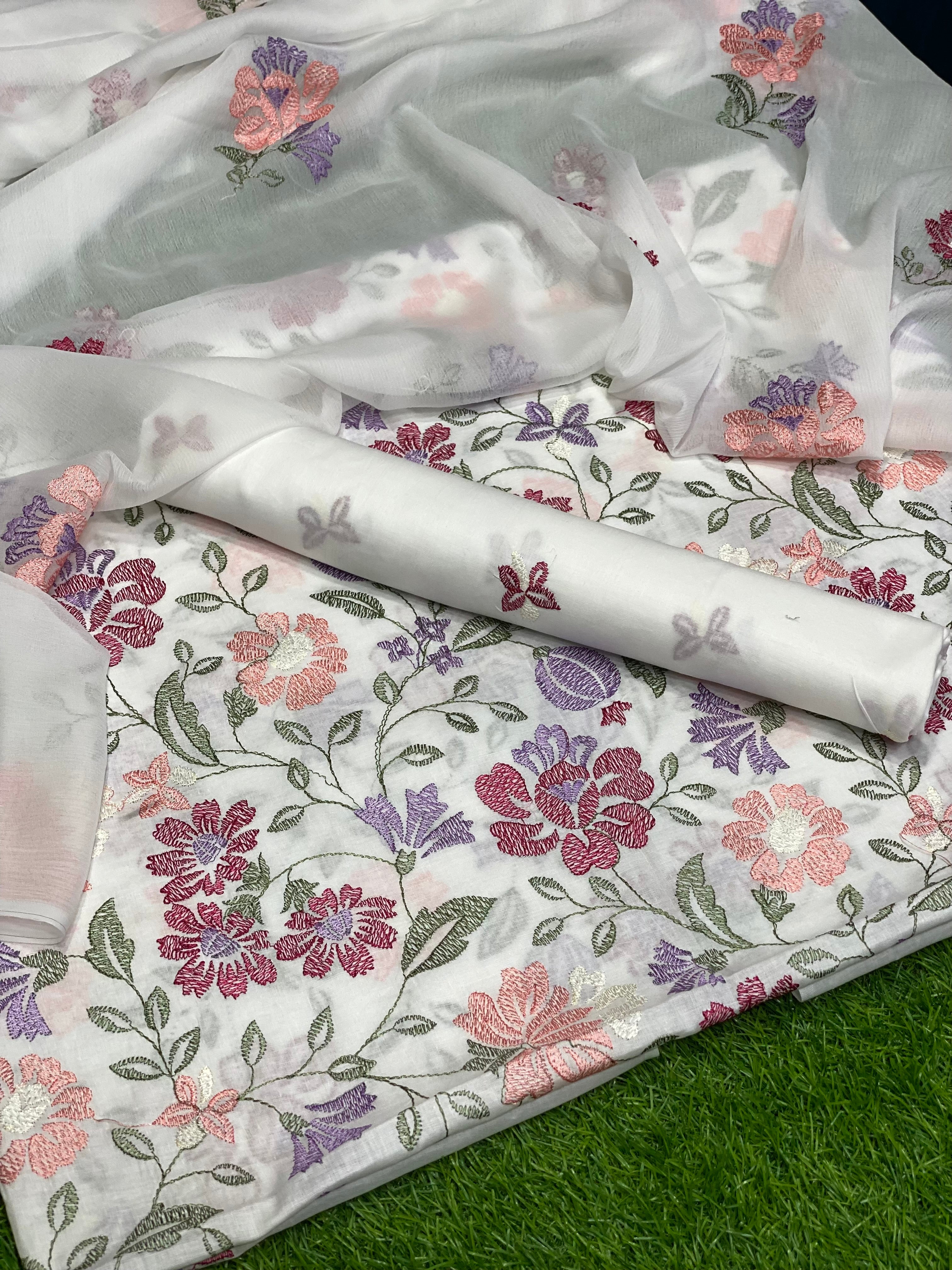 3pc lawn Embroidery