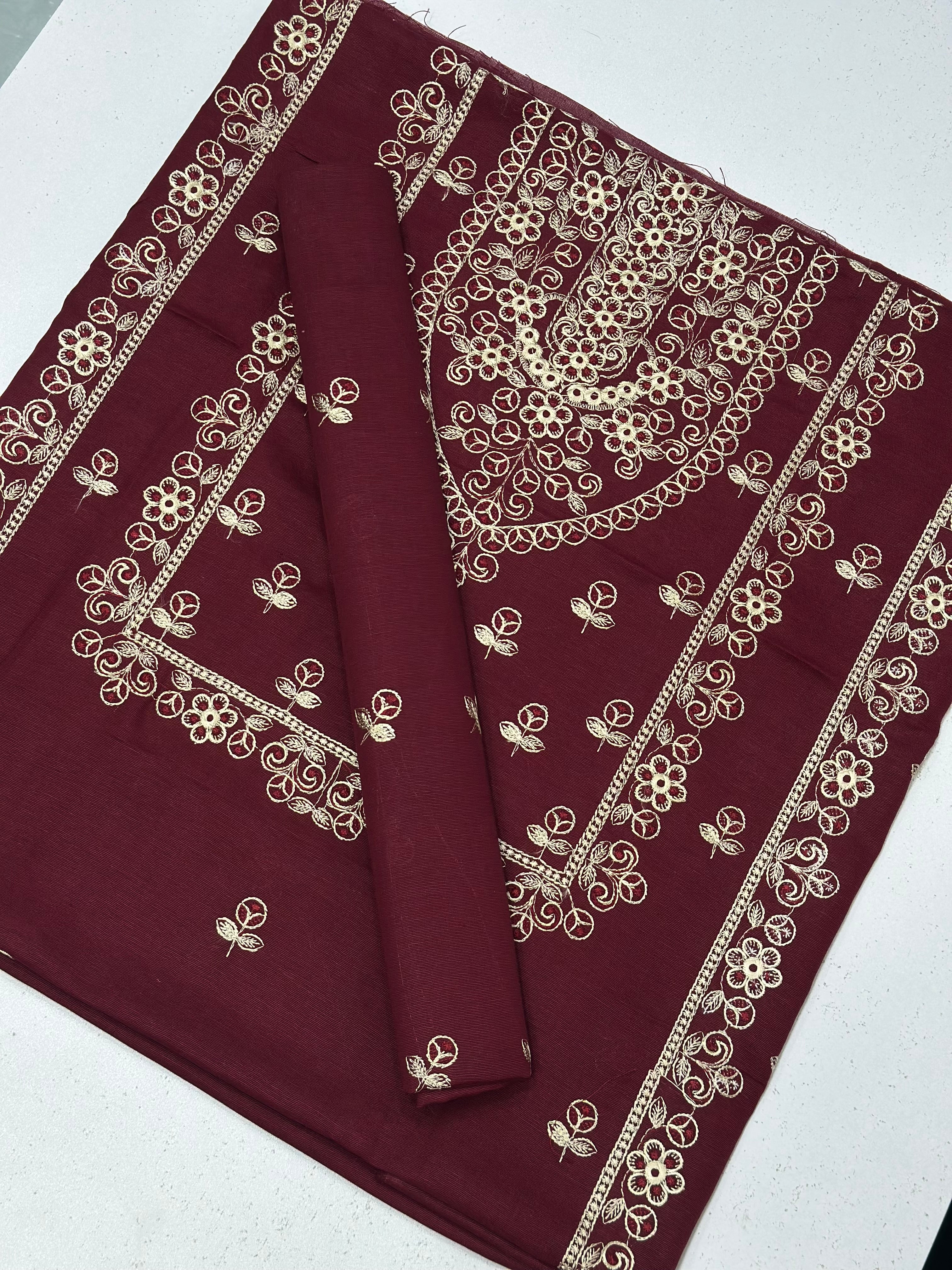 2pc Khaddar Embroidery