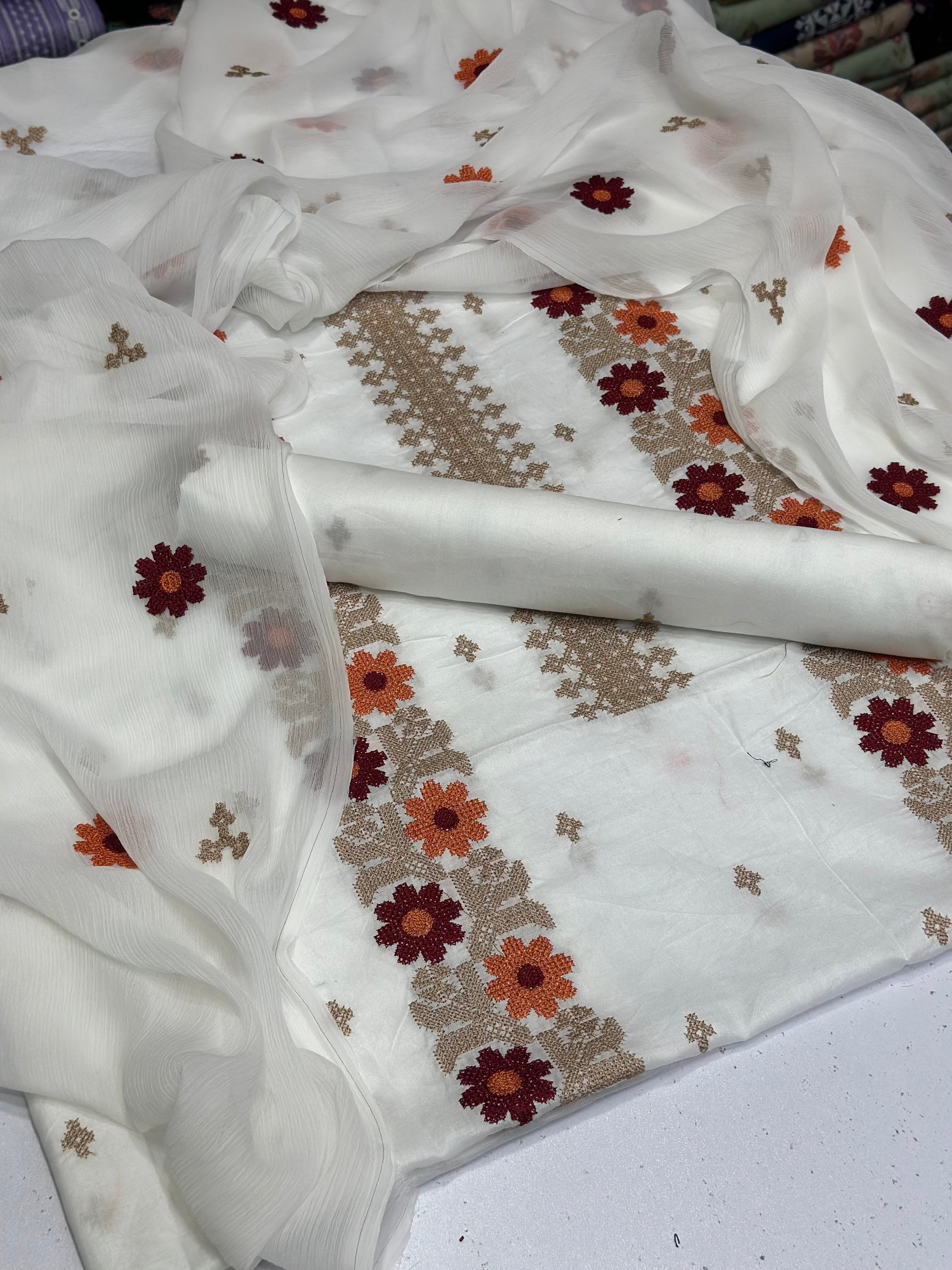 3pc lawn Embroidery