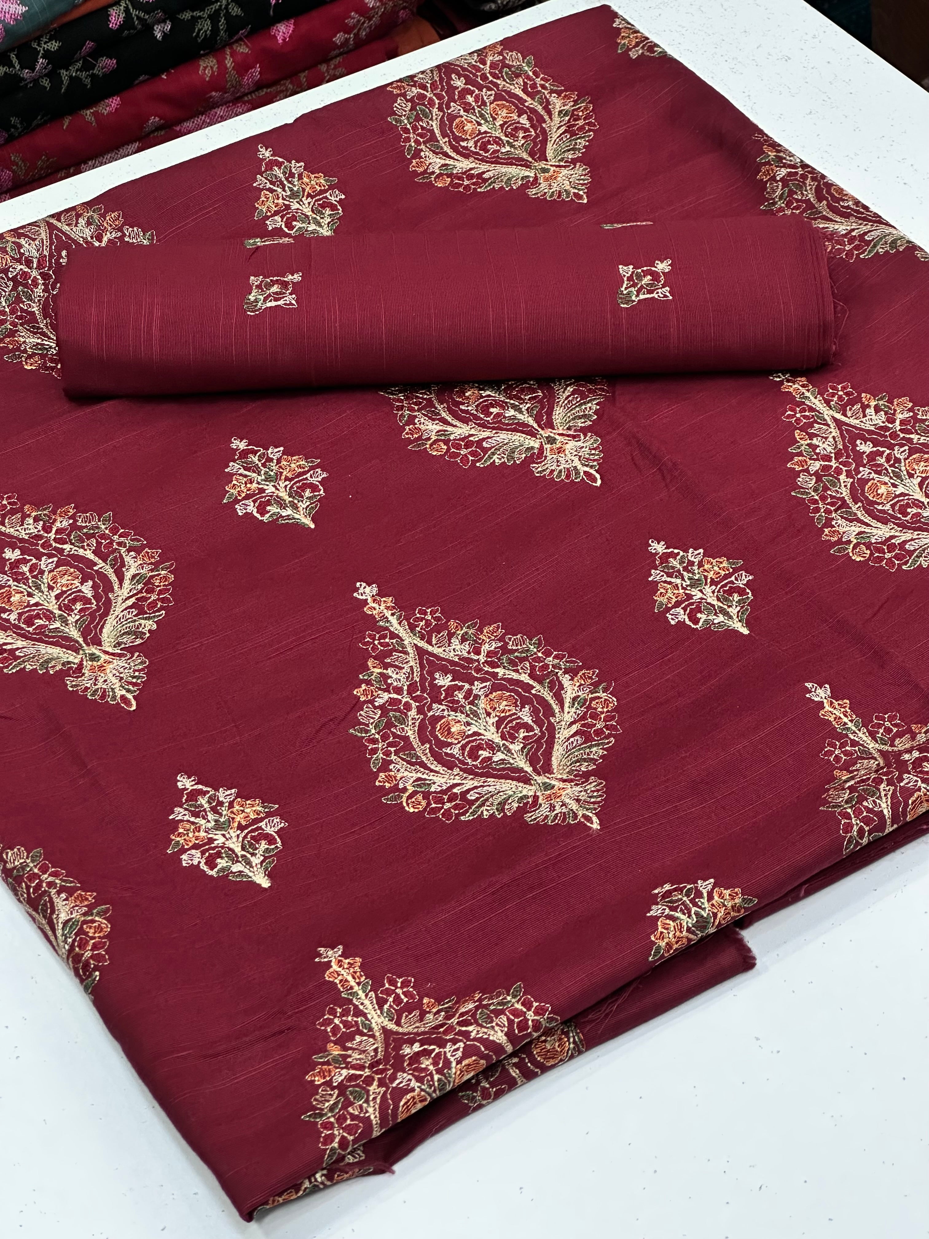 2pc Khaddar Embroidery