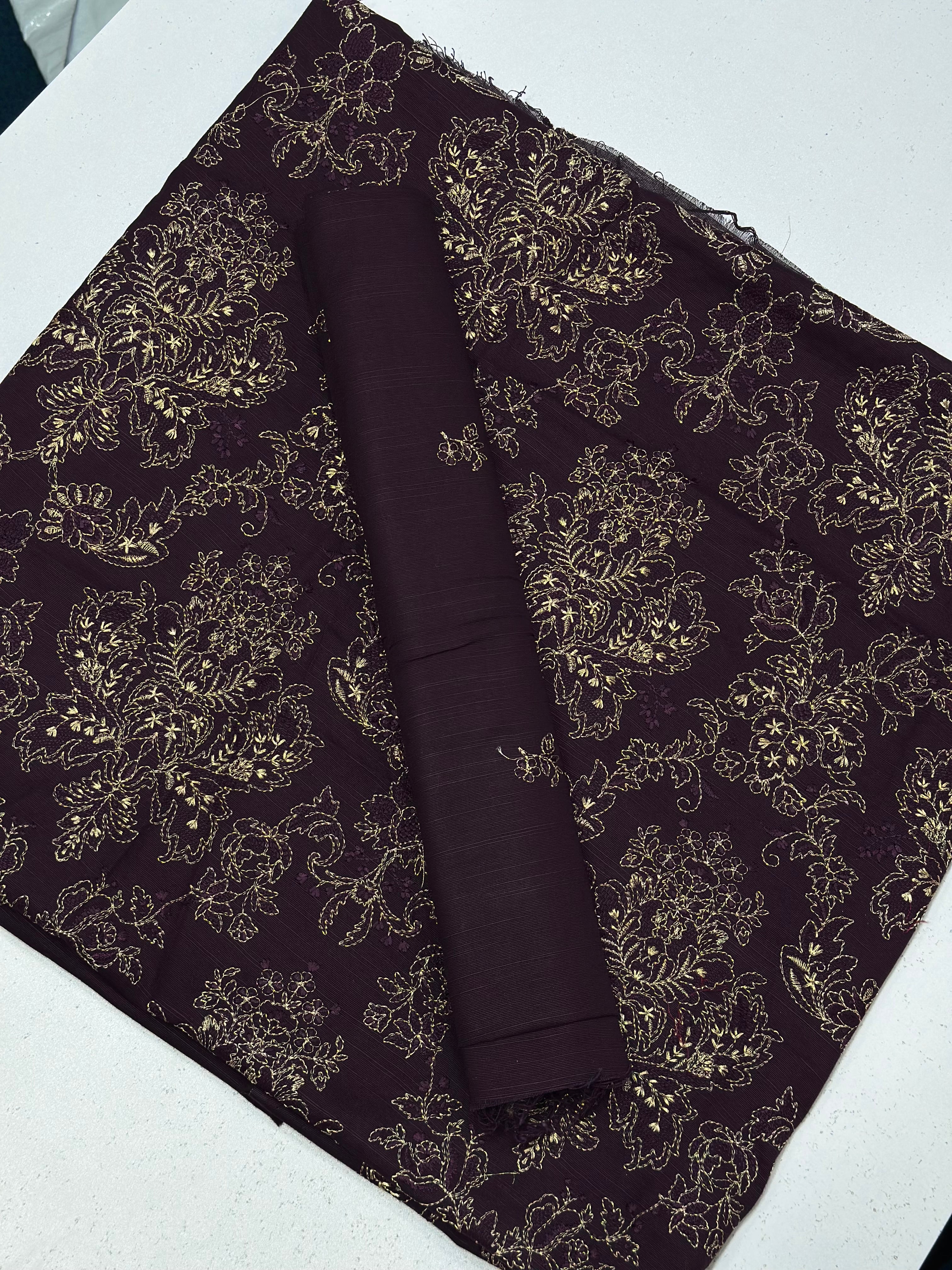 2pc Khaddar Embroidery