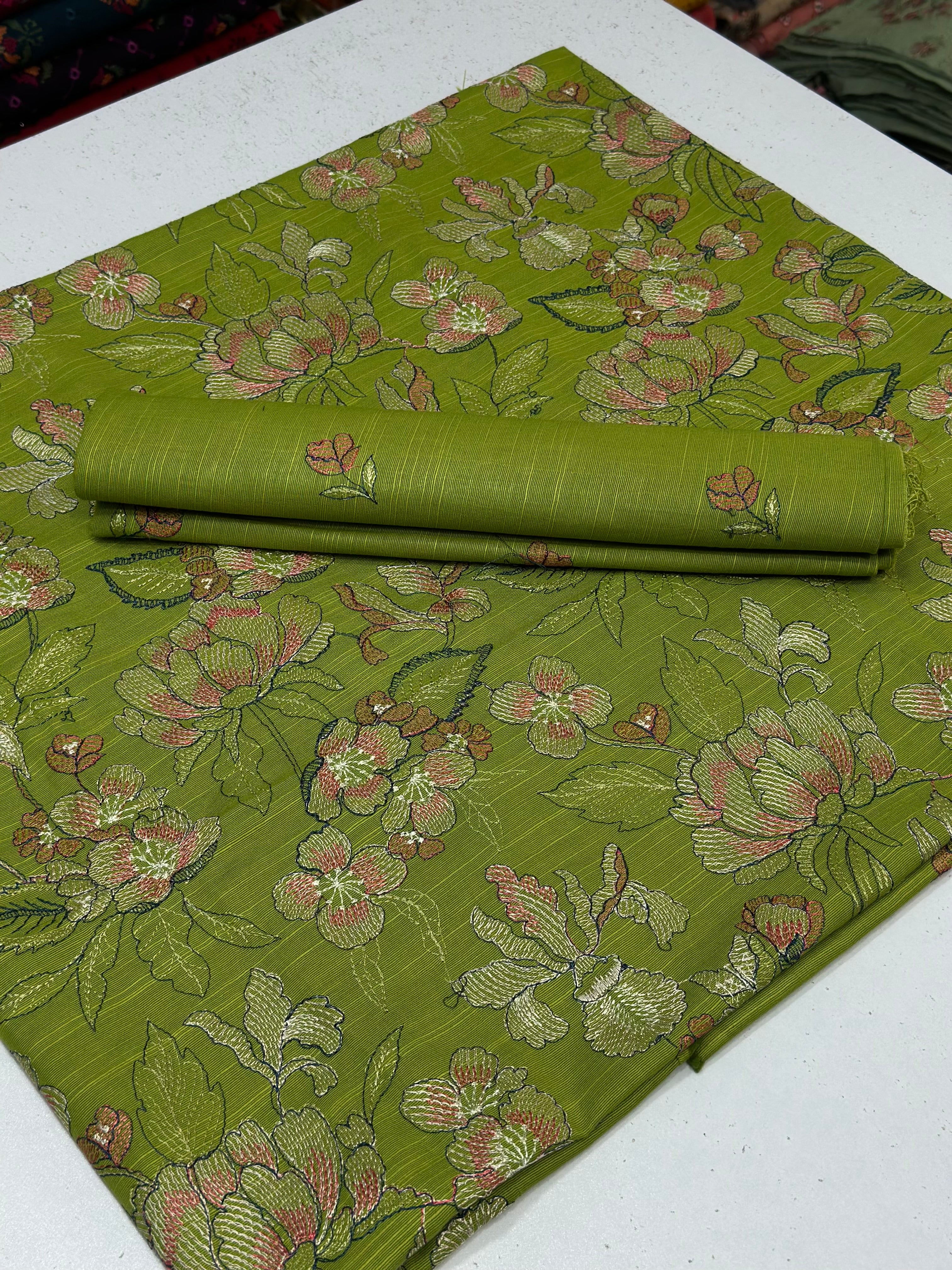 2pc Khaddar Embroidery