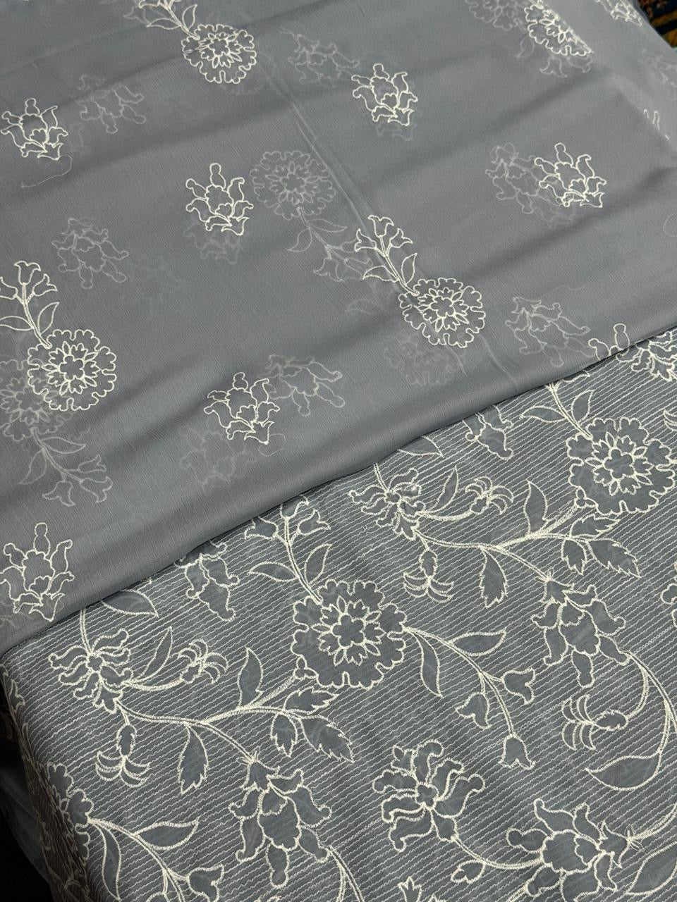 3pc swiss lawn Embroidery