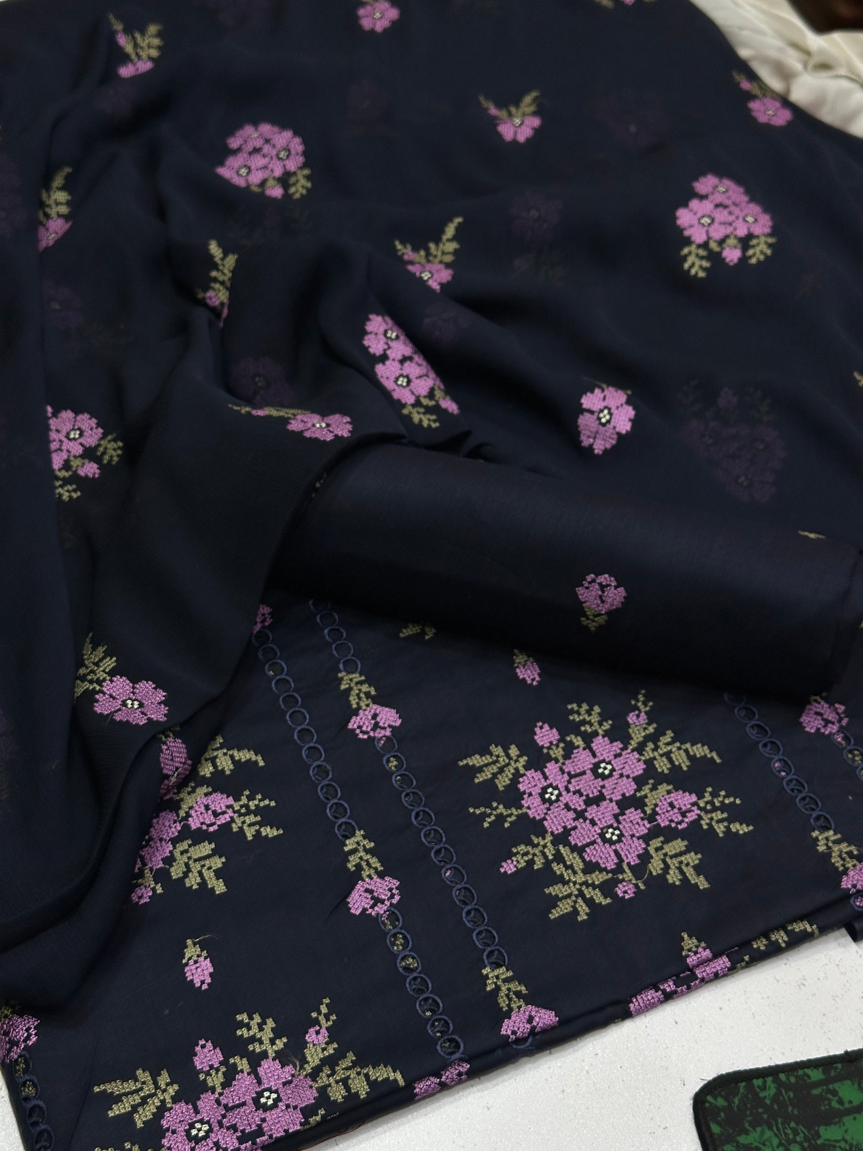 3pc lawn Embroidery