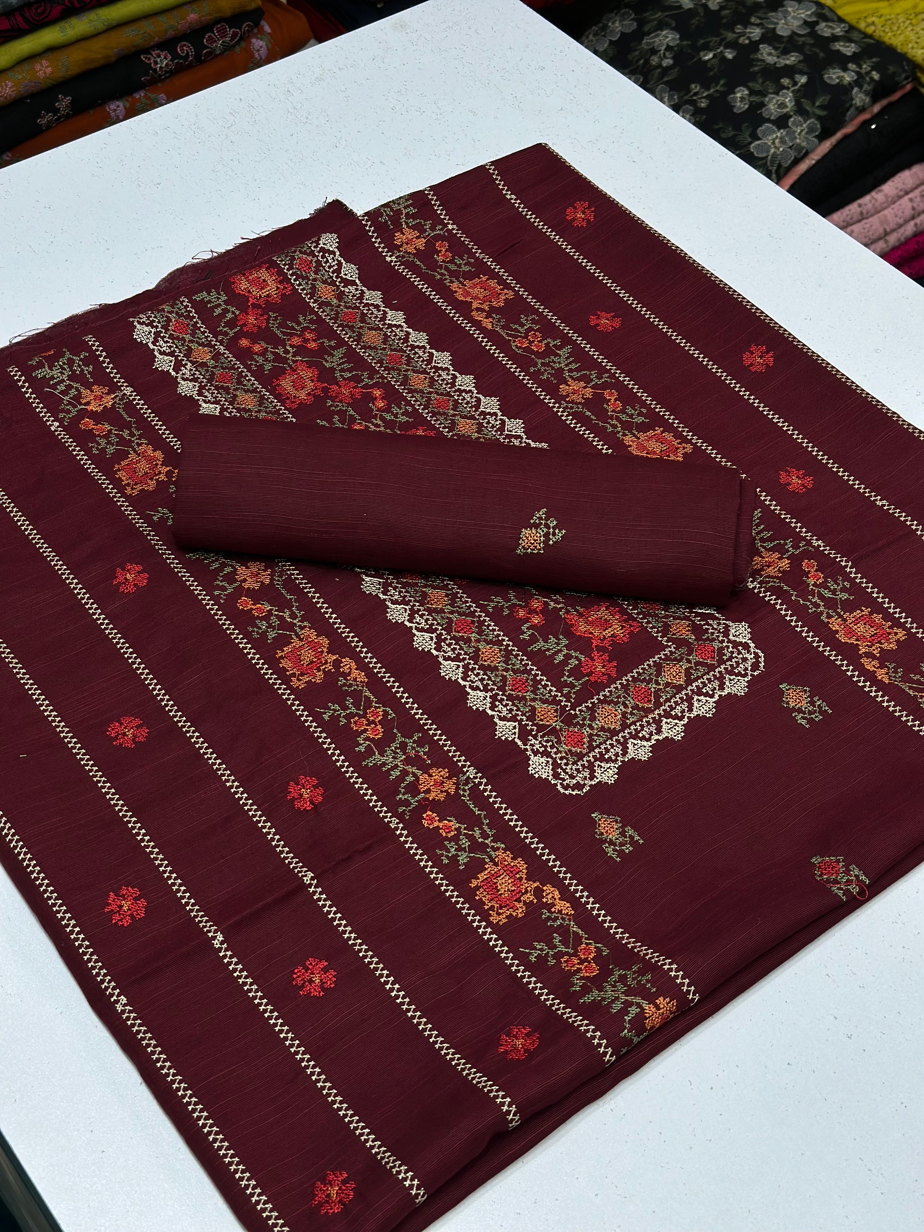 2pc Khaddar Embroidery