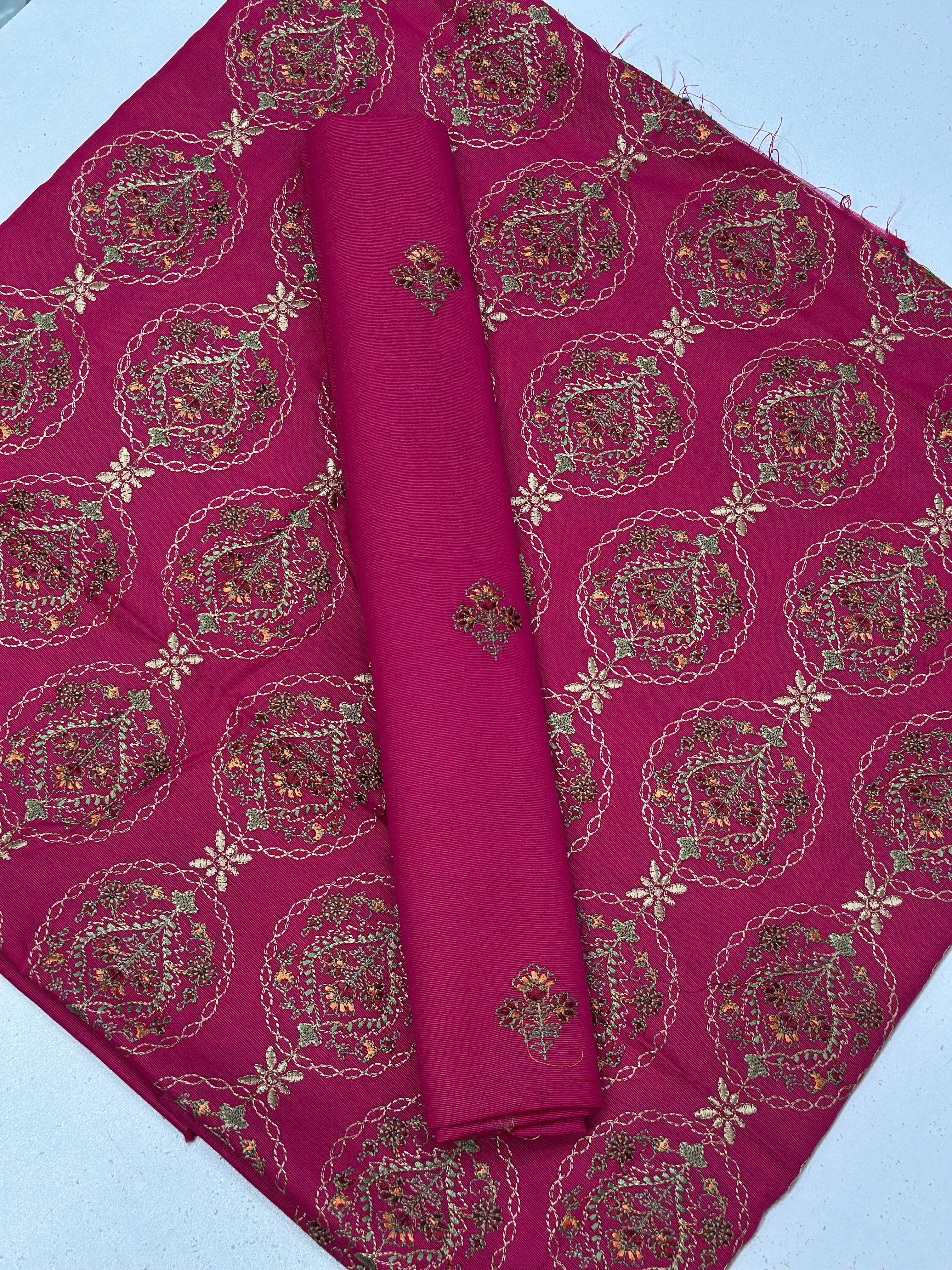 2pc Khaddar Embroidery