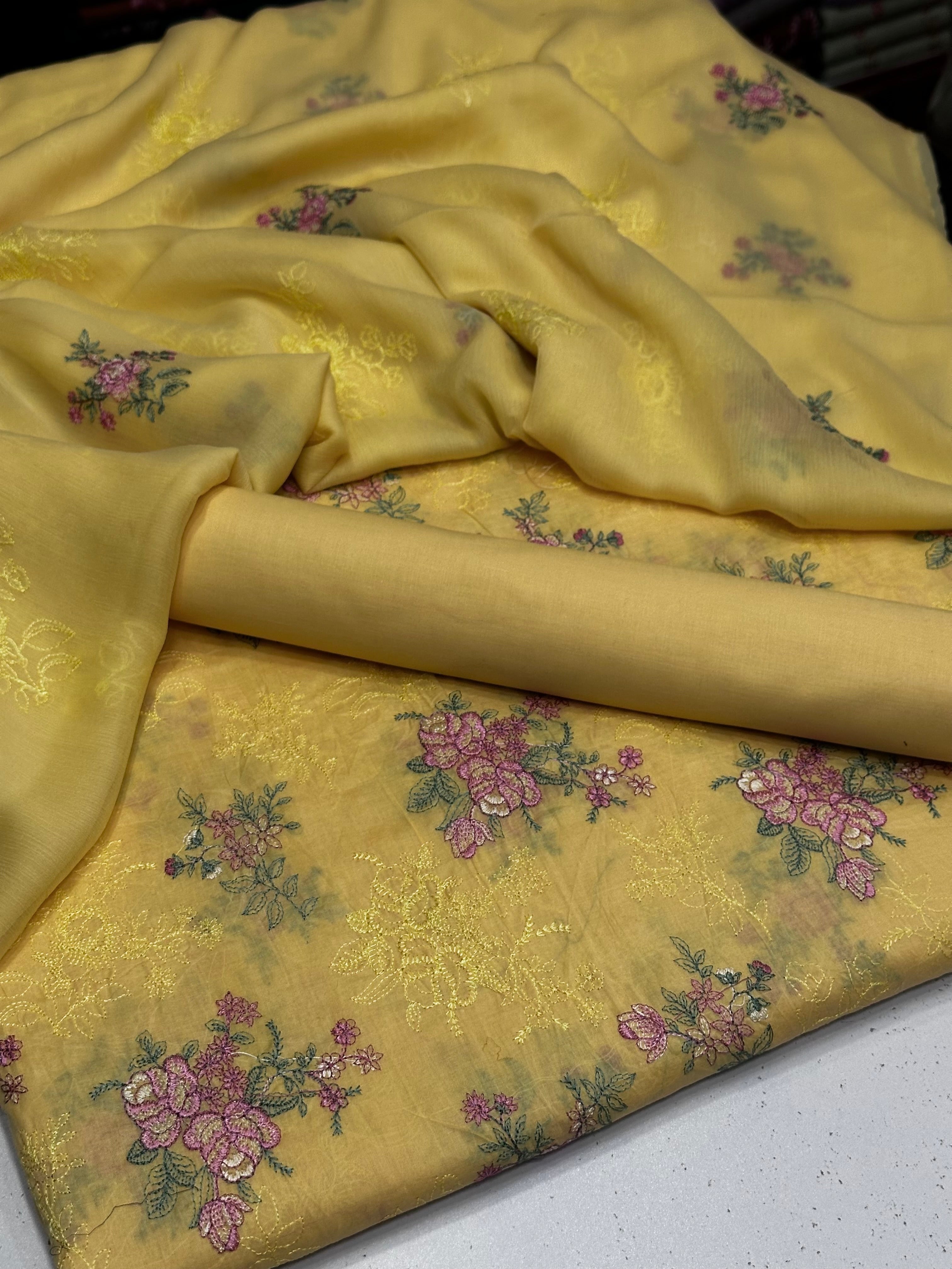 3pc lawn Embroidery