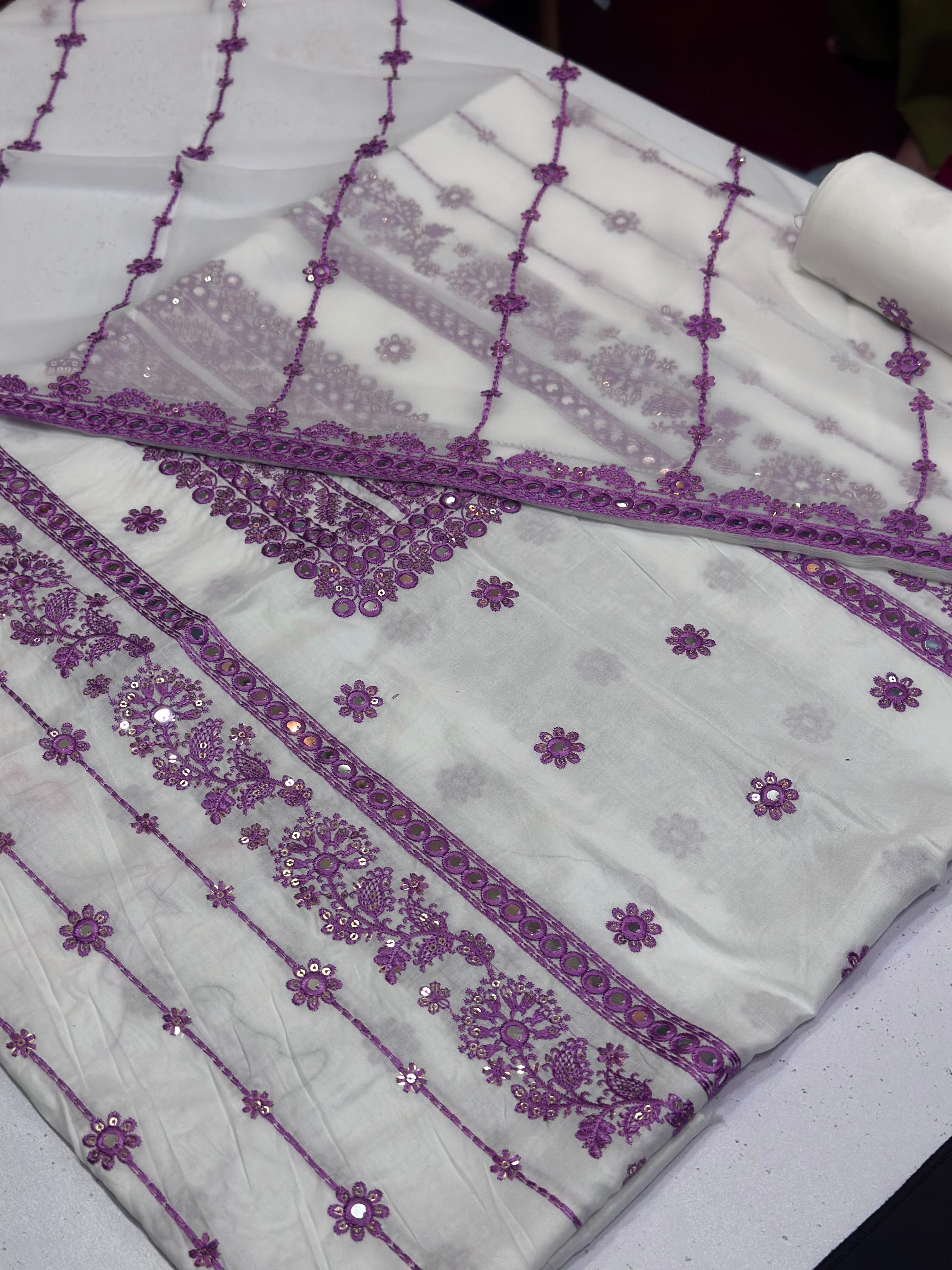 3pc lawn Embroidery