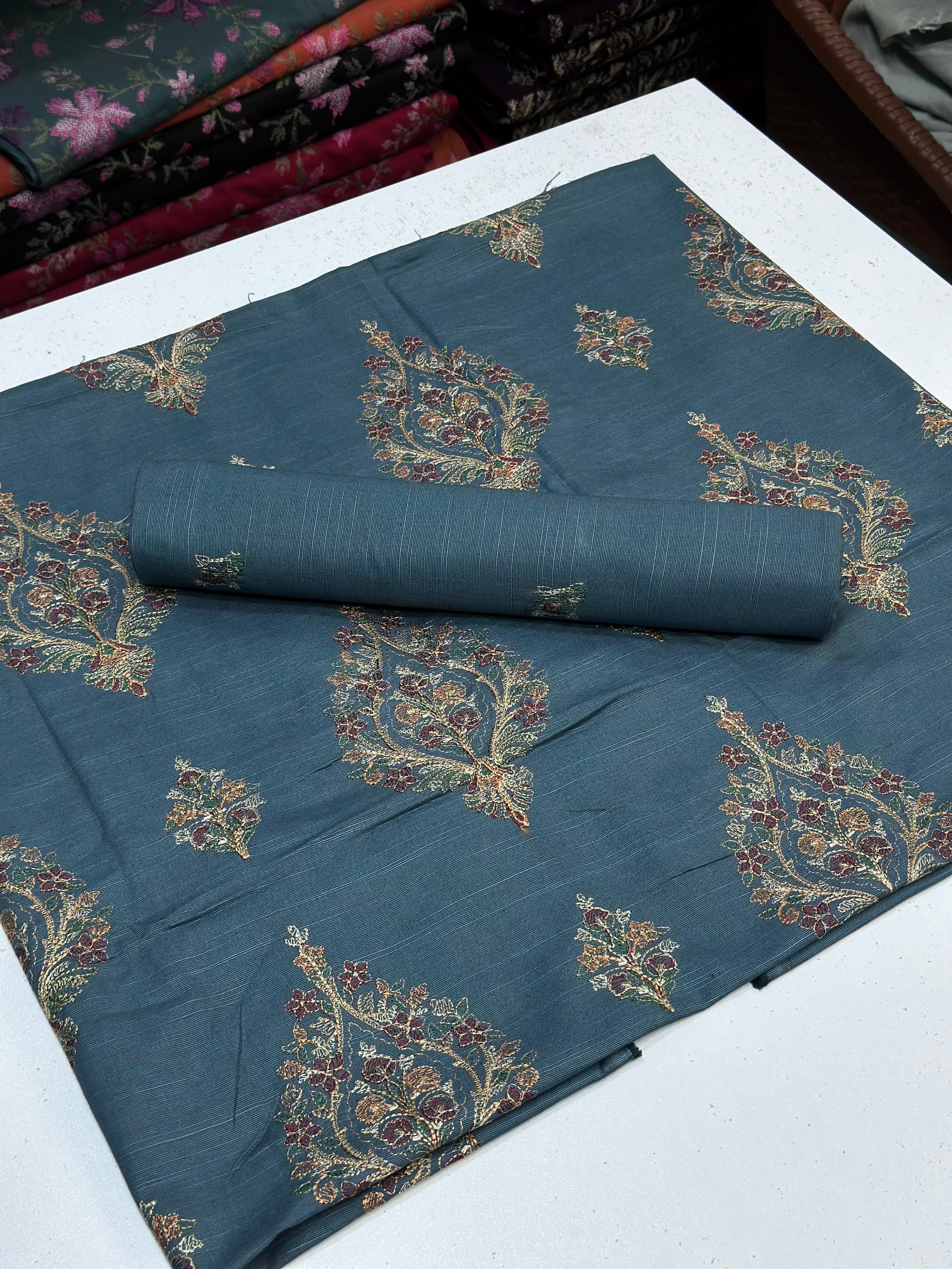 2pc Khaddar Embroidery